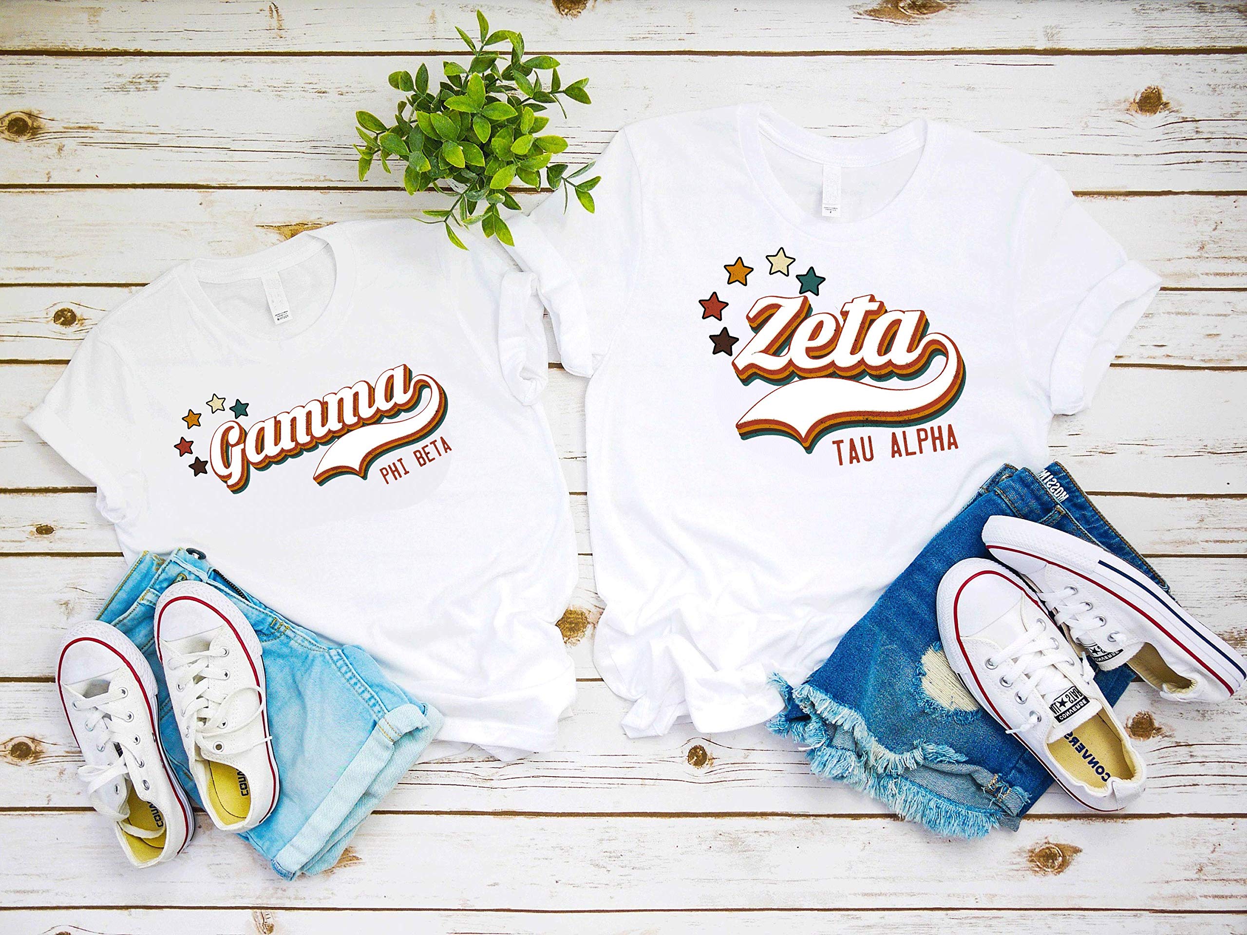 Retro, Rainbow, Vintage, Letters, Sorority, Phi Sigma Sigma, Alpha Gamma Delta, Alpha Phi, Recruitment, reveal, alumnae, Zeta Tau Alpha d78