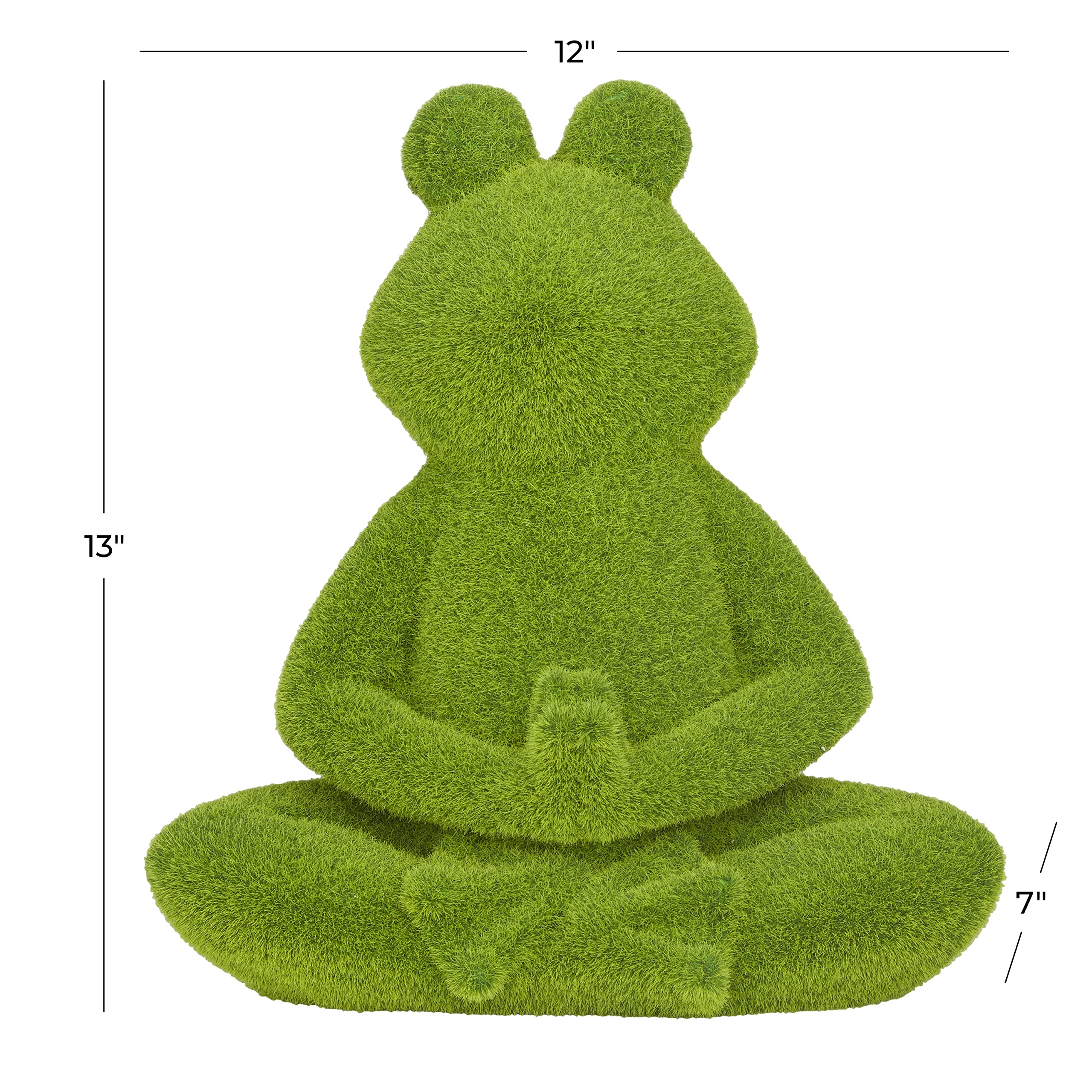Deco 79 Garten-Frosch Skulptur – Aus Fiberglas, 30,5 Cm | Wasserdicht, Für Terrasse, Garten, Als Deko