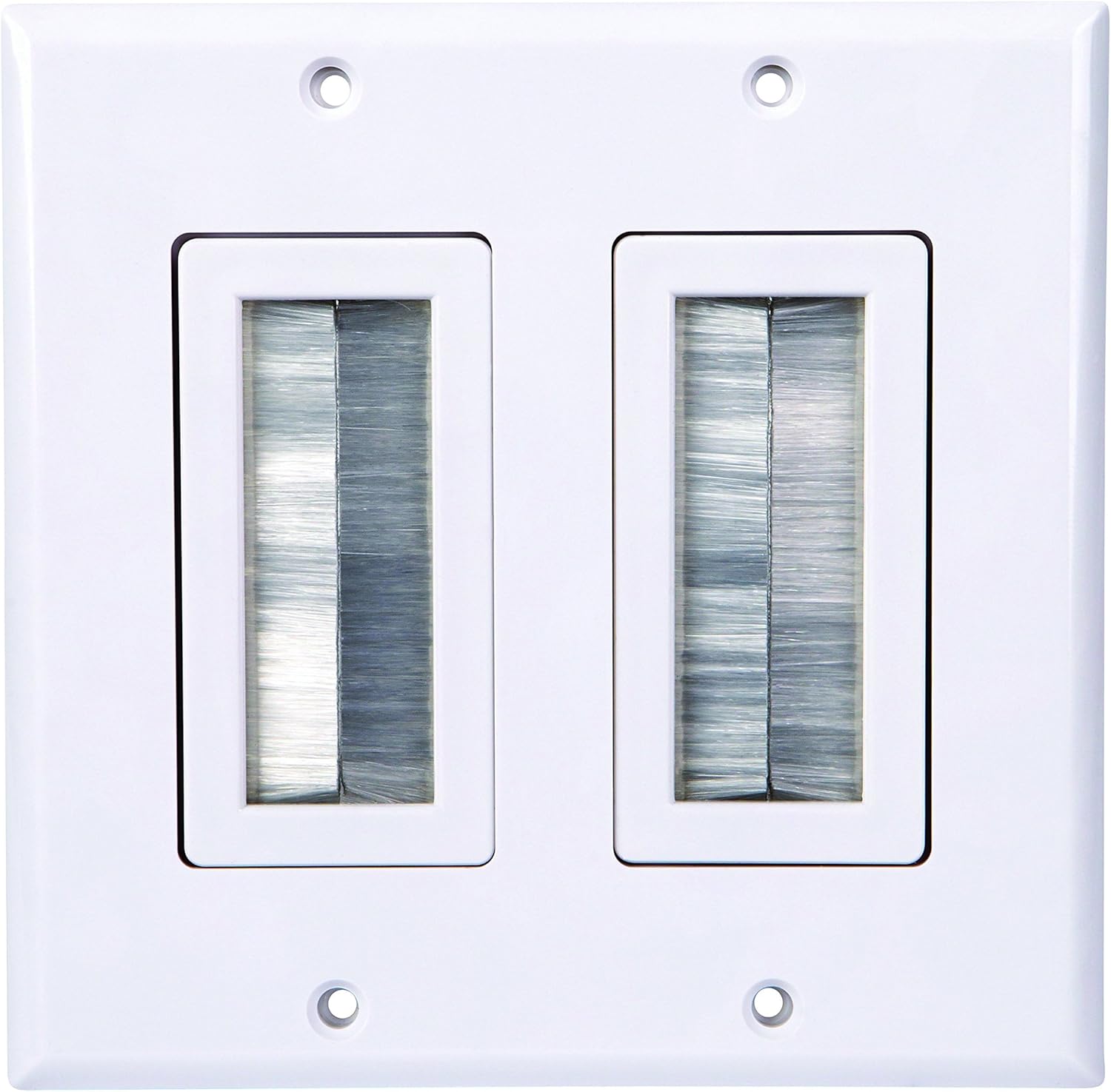 Monster Cable Wall Plate Flat Panel 2 Gang White Bulk Electronics