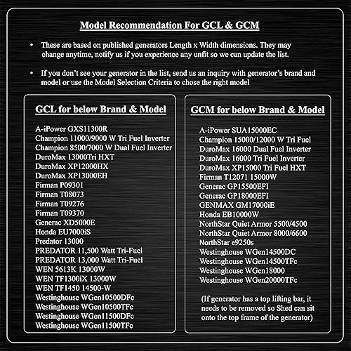 Miniatura 8 de Cobertizo para generador combina cubiertas de generador mientras se ejecuta y cubiertas para generadores para almacenamiento exterior en uno. Una