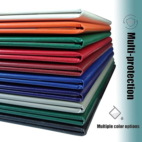 Miniatura 6 de Cubierta de diploma de 8.5 x 11 pulgadas para diploma, cubierta de certificado de graduación, cuero liso, azul marino