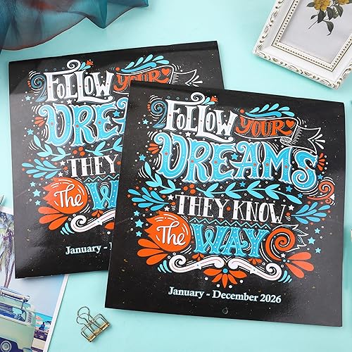 Miniatura 6 de Calendario 2025 – Calendario de pared 2025, enero 2025 – diciembre 2025, 12 x 24 pulgadas (abierto), calendario de pared de 12 meses con bloques sin