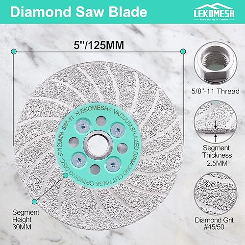 Miniatura 16 de Hoja de diamante de corte de pulido - Muela abrasiva de diamante de 4 "/100 mm, muela abrasiva de granito para dar forma a gres porcelánico