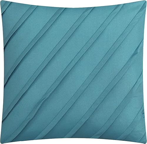 Miniatura 4 de Stratford Park Juego de edredón de 6 piezas, color aguamarina, tamaño King, juego de ropa de cama para todas las estaciones