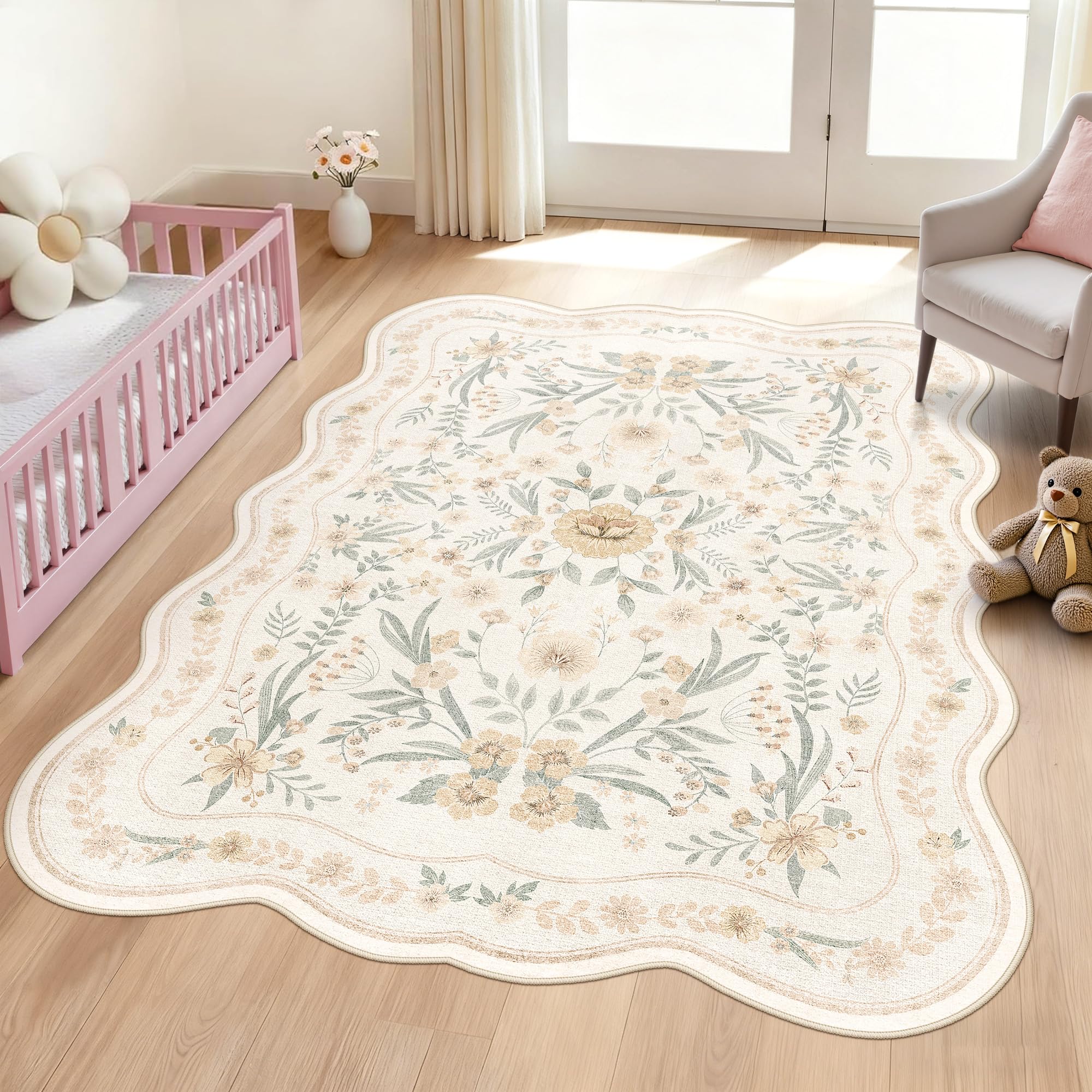 Dadasgk Scalloped Floral Rug