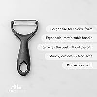 Vista 2 de A Bar Above Pelador dorado de cítricos, pelador de frutas de acero inoxidable para adornos y giros de cóctel, herramienta de pelado de agarre cómodo
