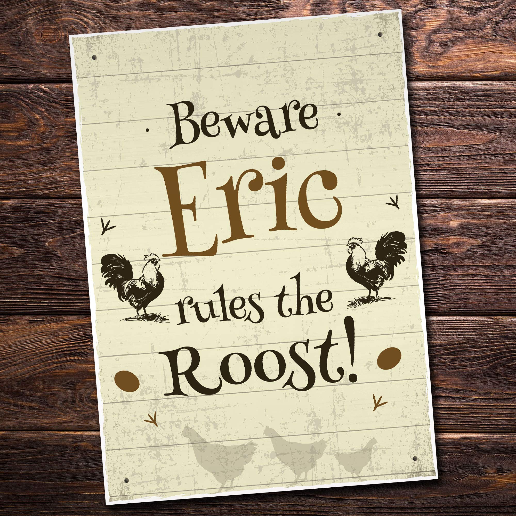 Red Ocean Chicken Coop Sign Personalised Outdoor Garden Plaque Door Wall Sign Chicken Hen Gifts