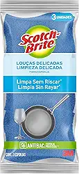 Scotch-Brite, 3M, Esponja Não Risca - Azul, 1 pacote com 3 unidades
