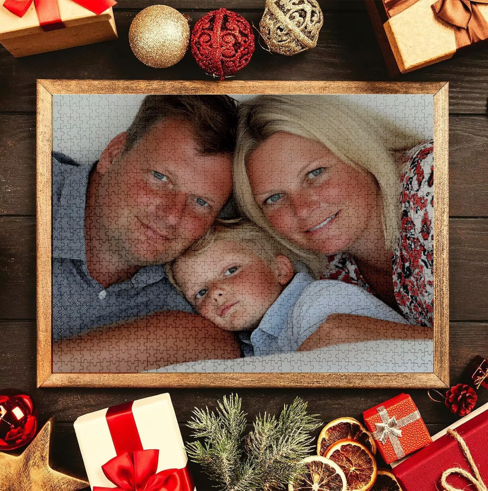 Puzzle Personalizado con Foto, Personalizada Rompecabezas Personalizado Diseña tu Logo Foto o Texto, Personalizado Navidad Halloween San Valentín Parejas Niños Familia Amigos h-3645