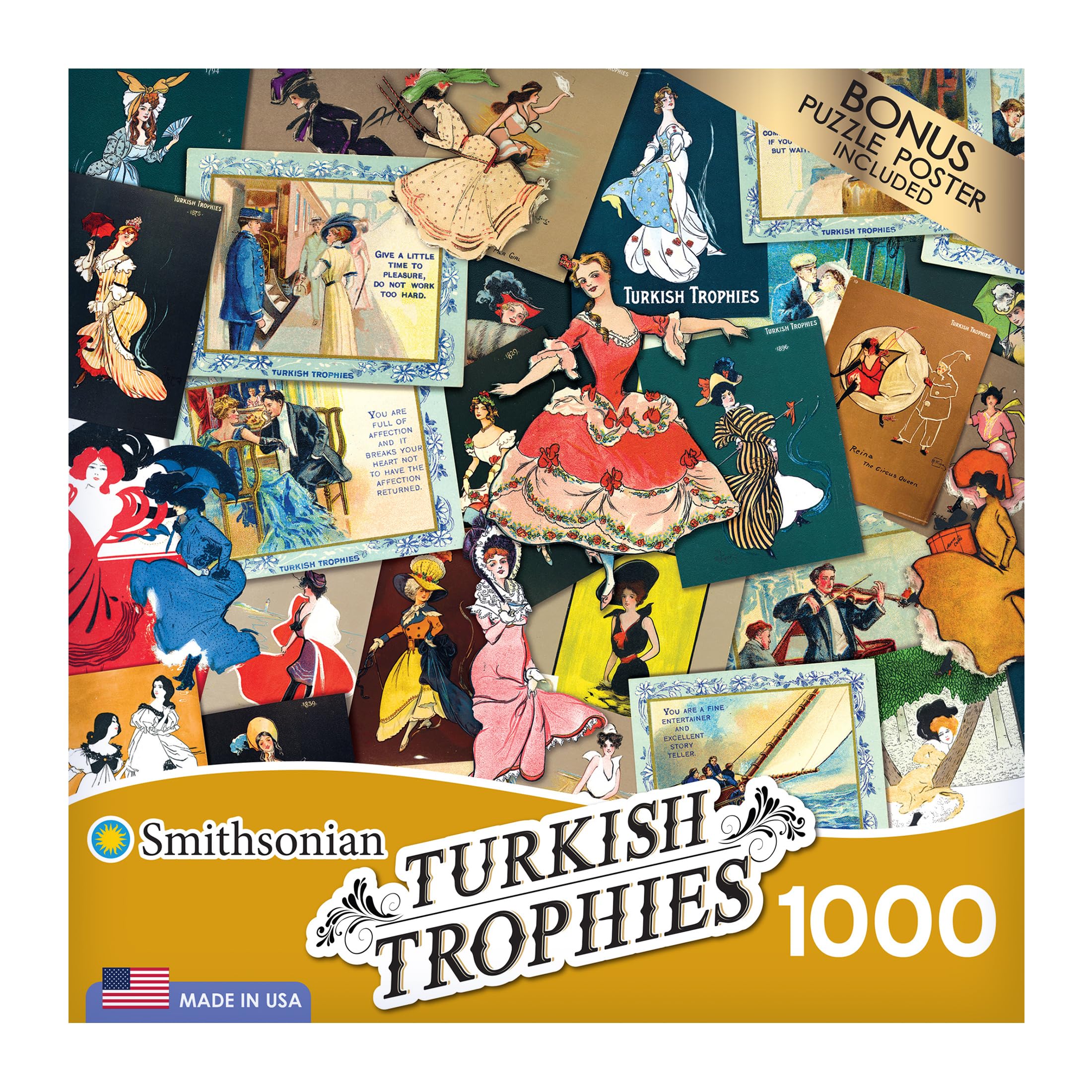 Smithsonian Archives Puzzle „Turkish Trophäen“ – 1000 Teile, 68,6x50,8 Cm, Mit Poster