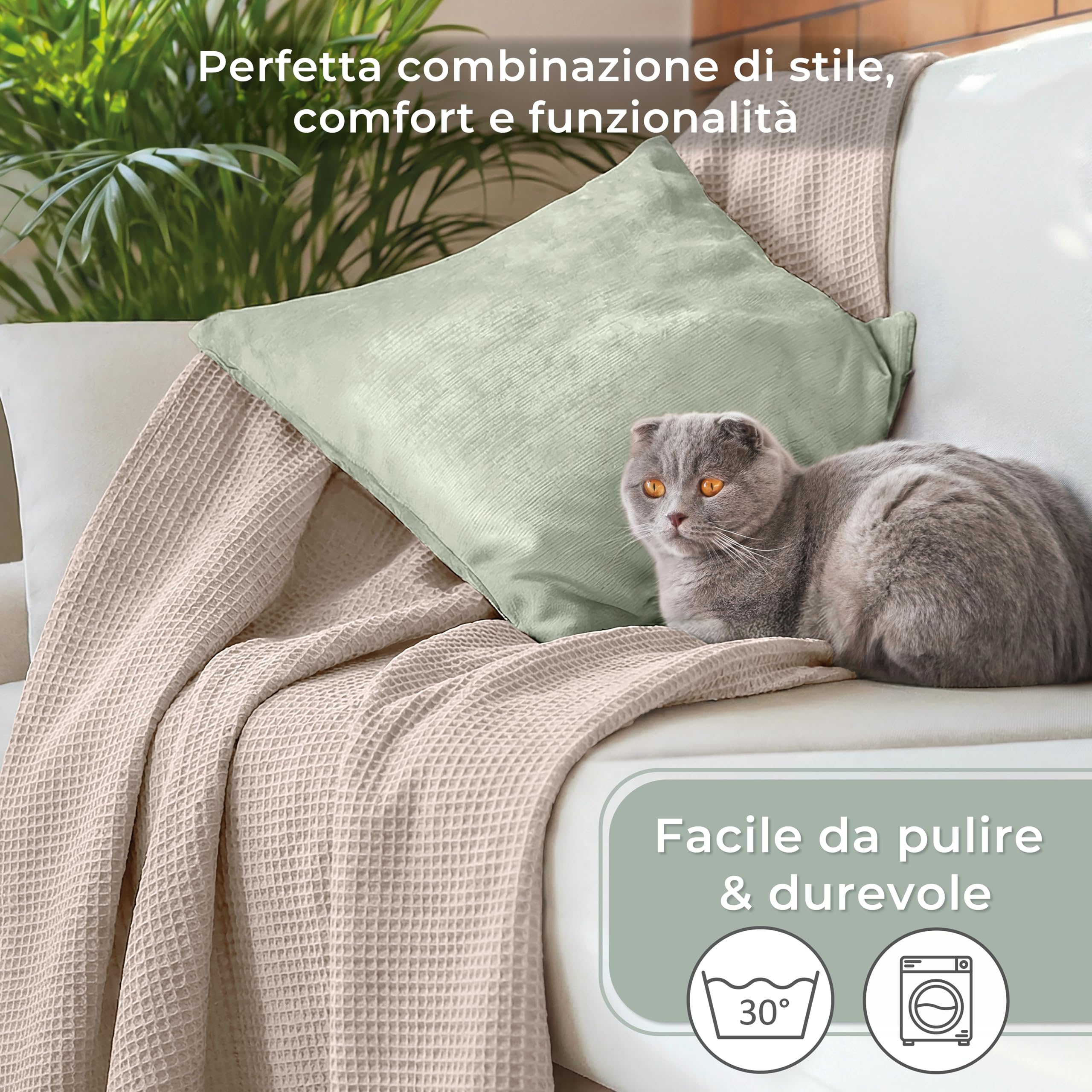 LAYNENBURG Narzuta premium 180 x 220 cm - Pique waflowe 100% bawełna - lekka narzuta domowa o wyglądzie waflowym - narzuta bawełniana jako narzuta na łóżko, narzuta na sofę, narzuta na kanapę - koc na