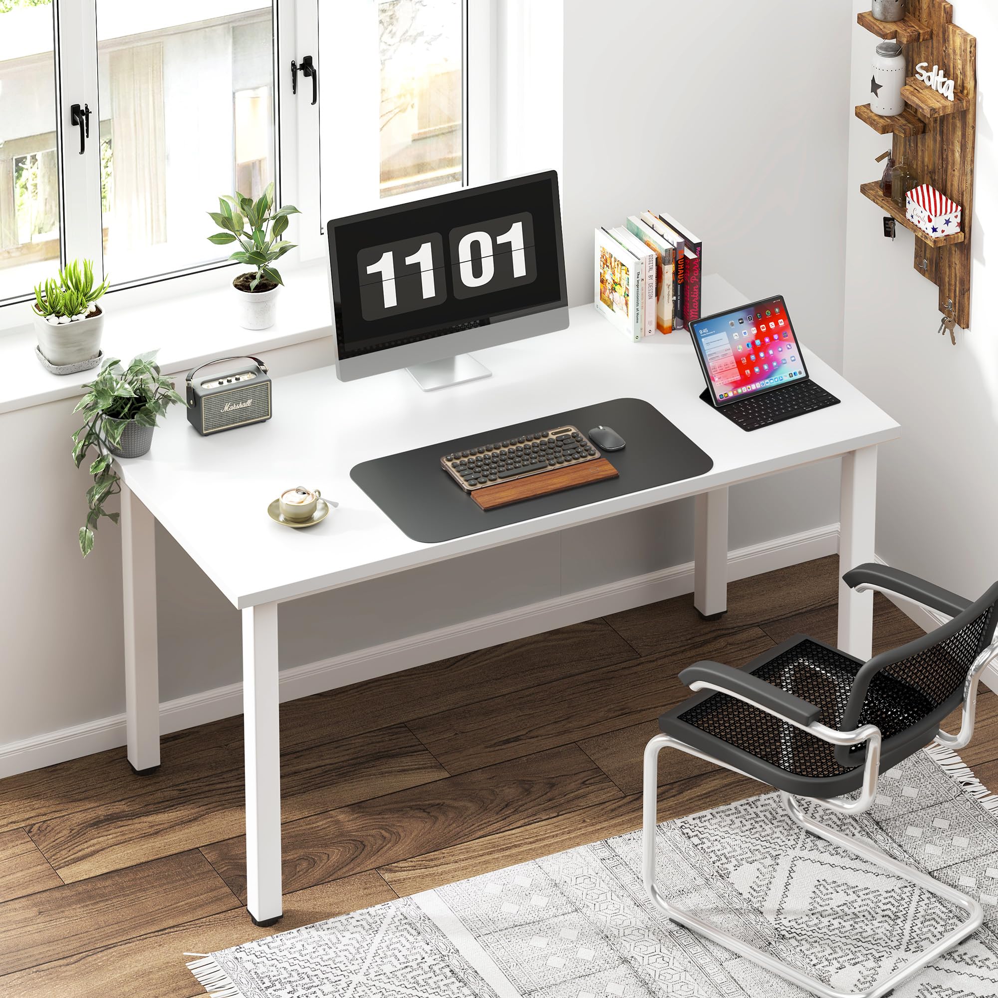 事務机・学習机 TIGHTS STUDY DESK - Landscape Products Tribesigns 78 inches Computer Desk, Modern Home Office Desk