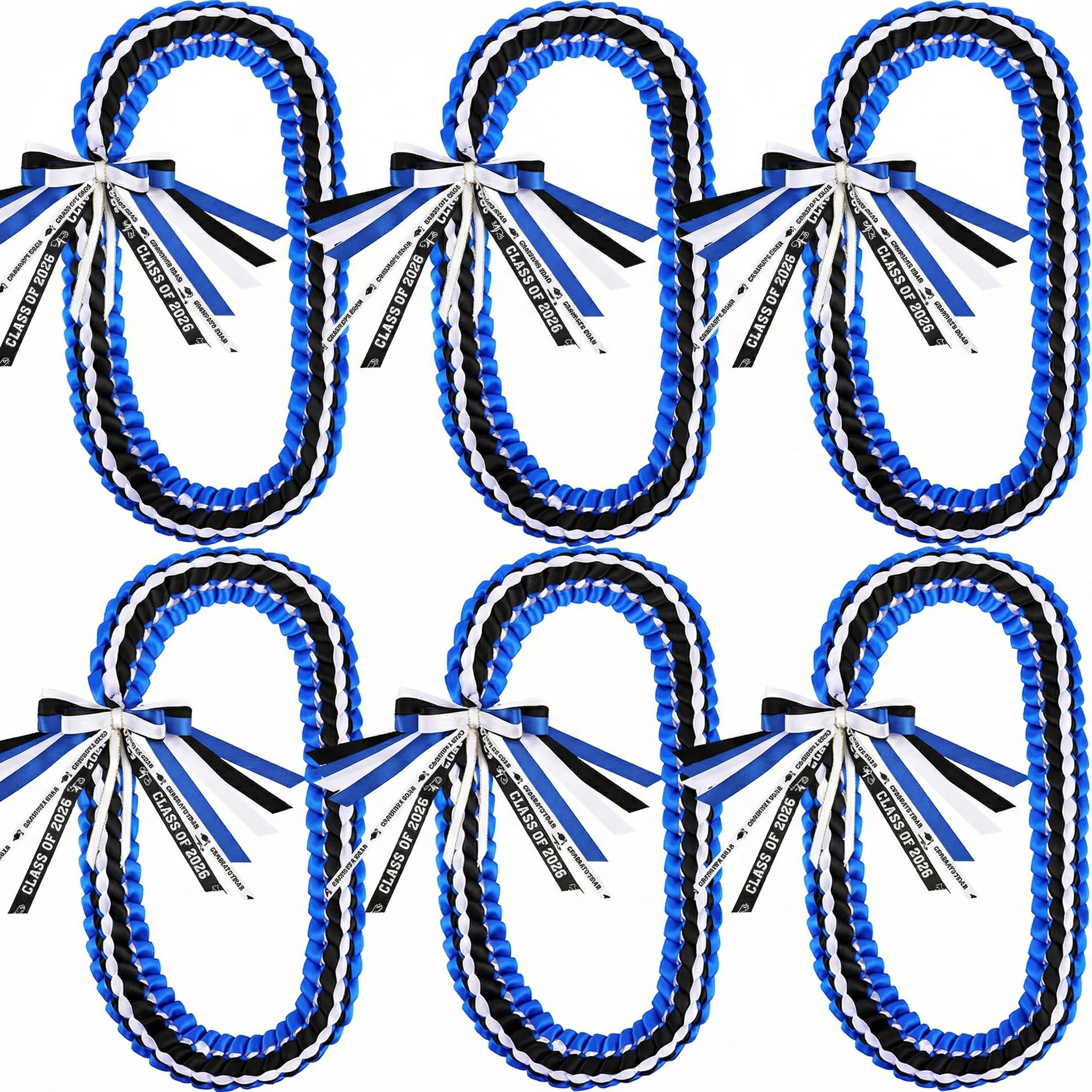 AUECOOME Graduation Leis 2026 Graduation Ribbon Lei graduation necklace Graduation Leis Class of 2026 Graduation gift Braided necklace for men and