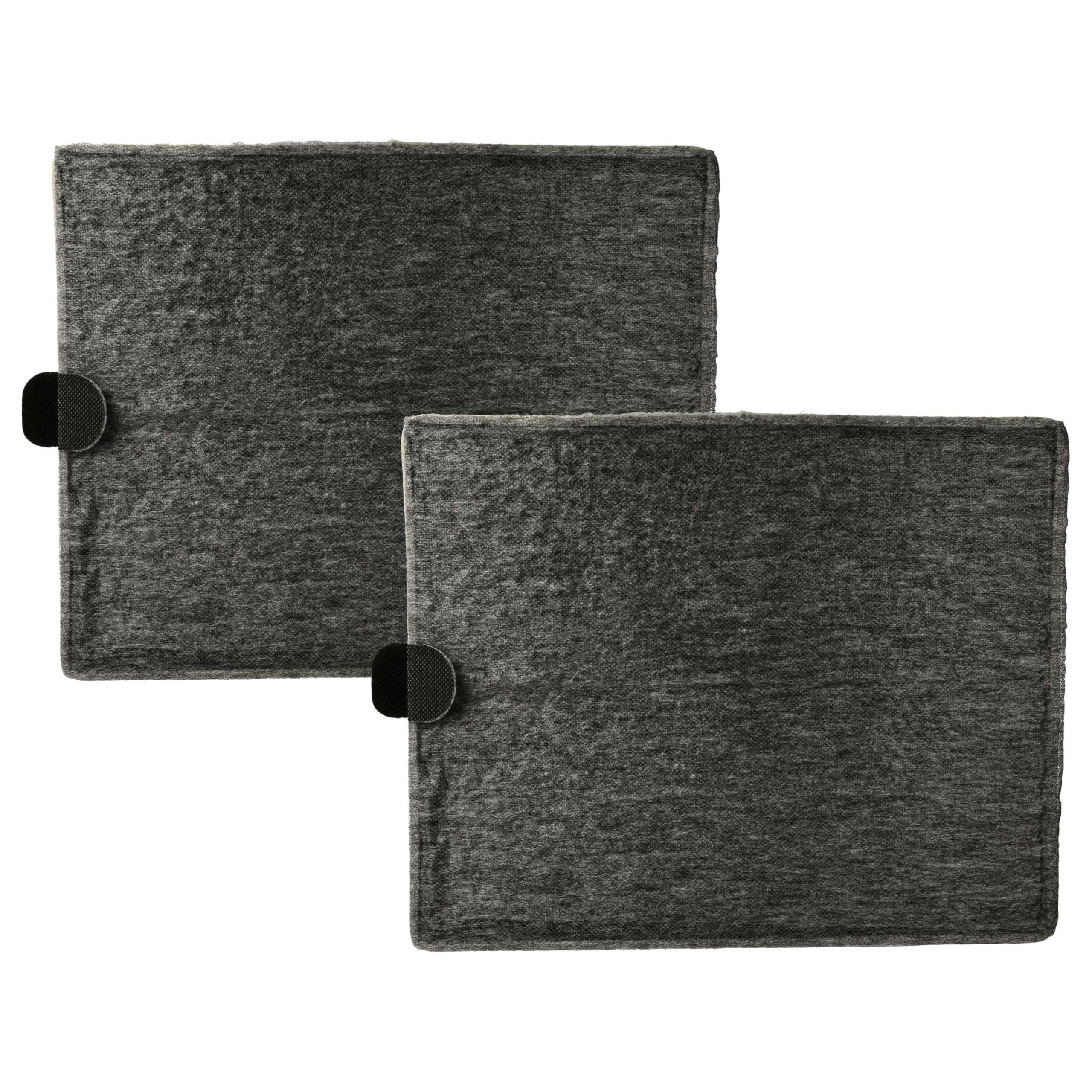 Vhbw Black 2X Activated Carbon Filter Compatible With Miele Da 2450-1, Da 5960 W, Da 5966 W, Da 2450, Da 5290 W Extractor Hood - 26 X 21.3 X 1.9 Cm