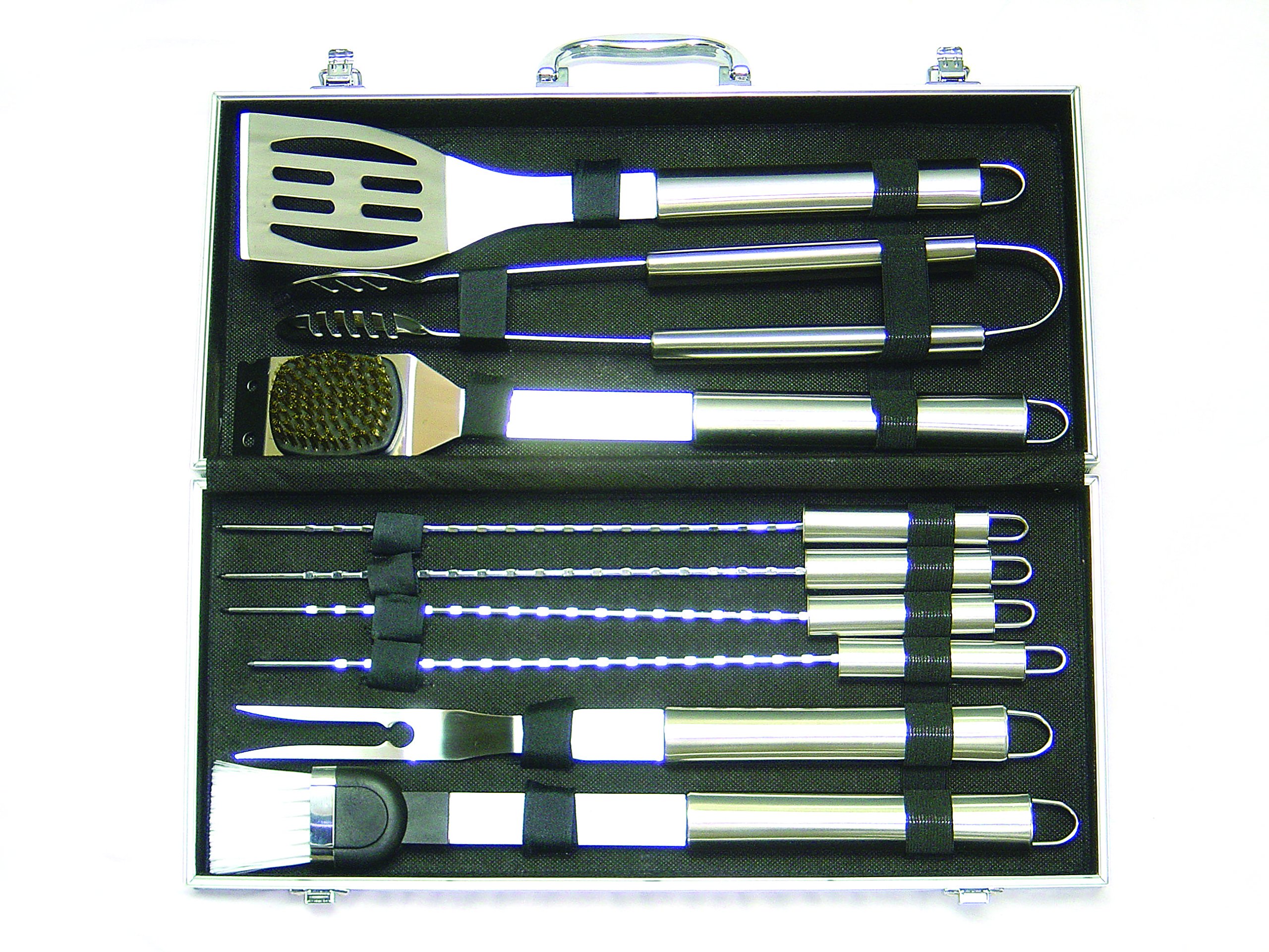 Blinky 78935-20 Set-Valigia di 10 Pezzi per Barbecues, Inox