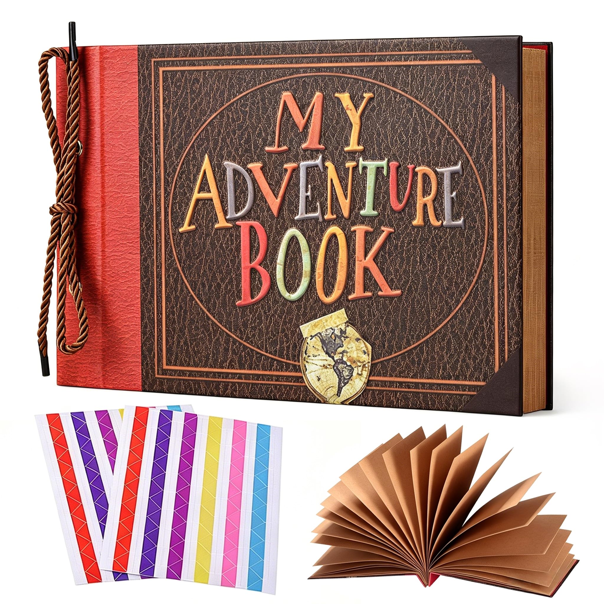 Senshuomy Kraft Paper Scrapbook, 250gsm Thick Brown Memory Photo Album, 29×19cm, 40 Pages DIY Craft Book for Wedding, Travel, Family, Drawing, Special Events & Keepsakes(New) — image 1