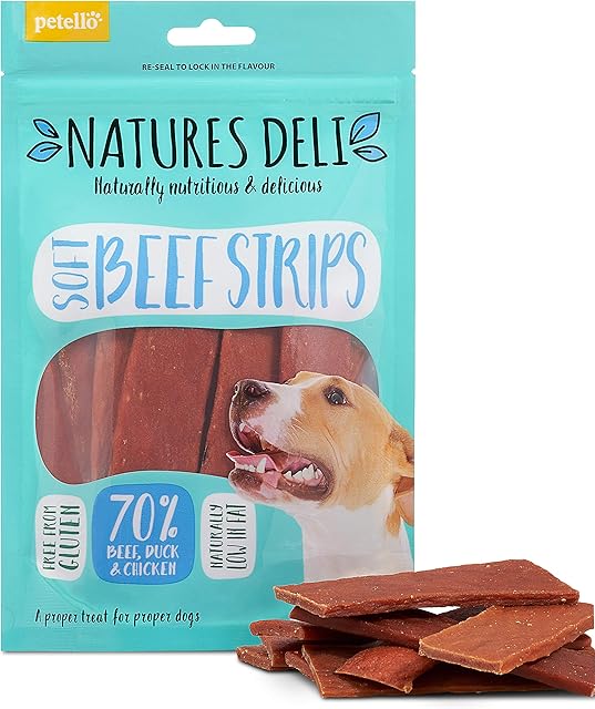 Natures Deli Soft Beef Strips - Low Fat, Nutritious, Gluten Free, Natural Flavour - 100g