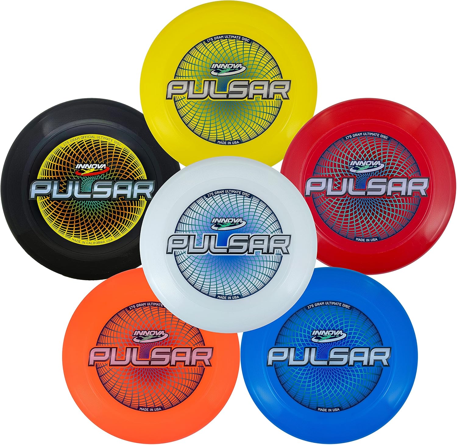 Innova Pulsar Ultimate Disc Set of 6-175 Gram Flying Disc, Ultimate Disc