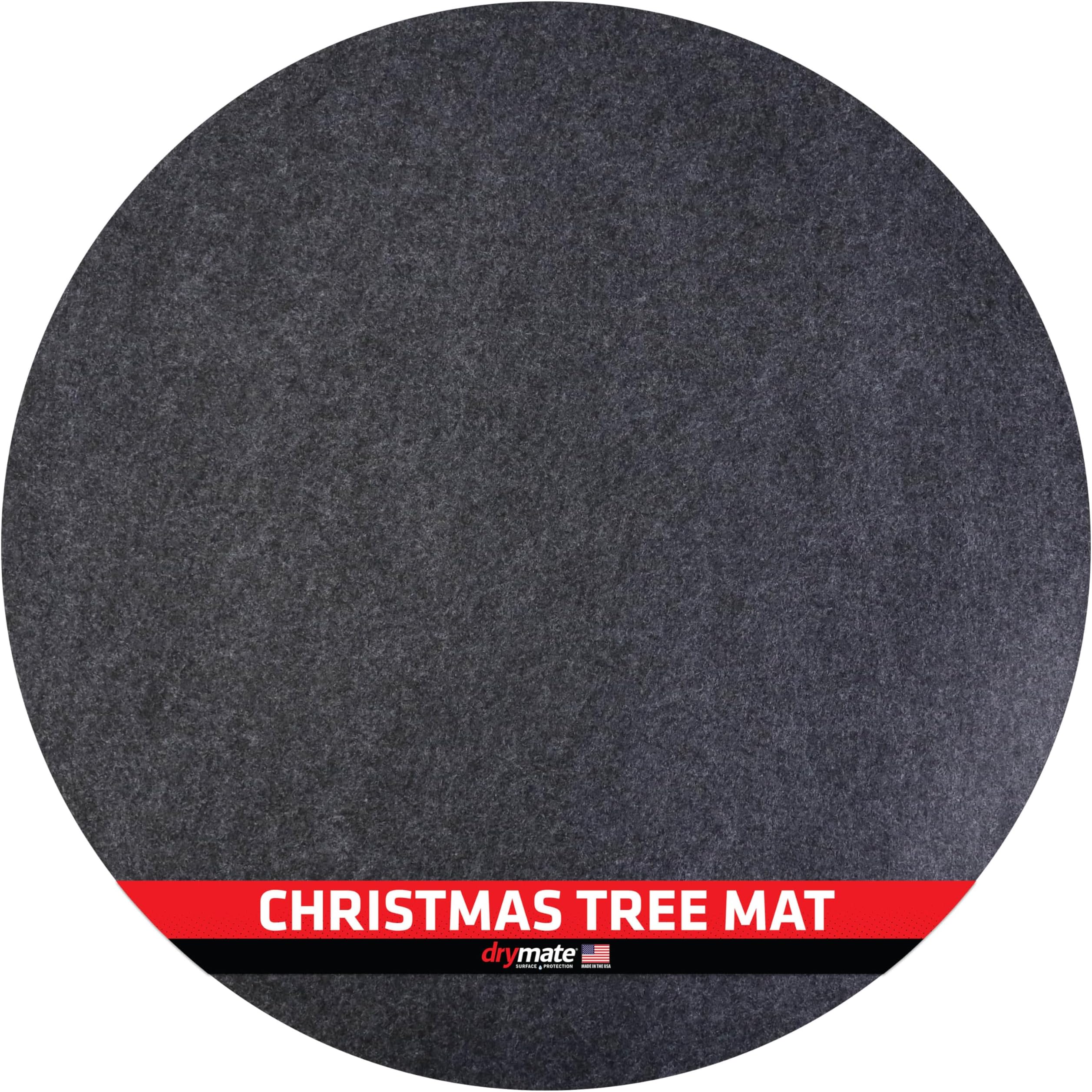 Drymate Christmas Tree Stand Mat (28”), Protects Floors from Spills and Scratches, Absorbent, Waterproof, Machine Washable, Durable, (Made in The USA)(Charcoal)