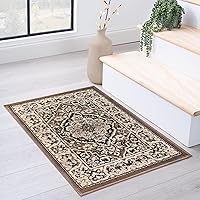 Vista 12 de SUPERIOR Alfombra de pasillo de interior, cubierta de alfombra de felpa, medallón oriental tradicional, perfecta para pasillo, entrada, sala