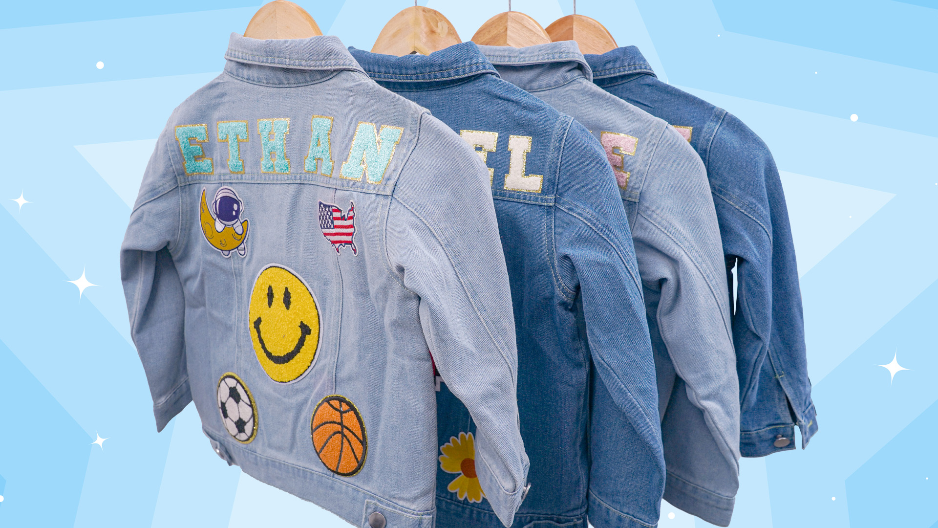 Amazon.com: Cryphart Personalized Patch Denim Jacket with