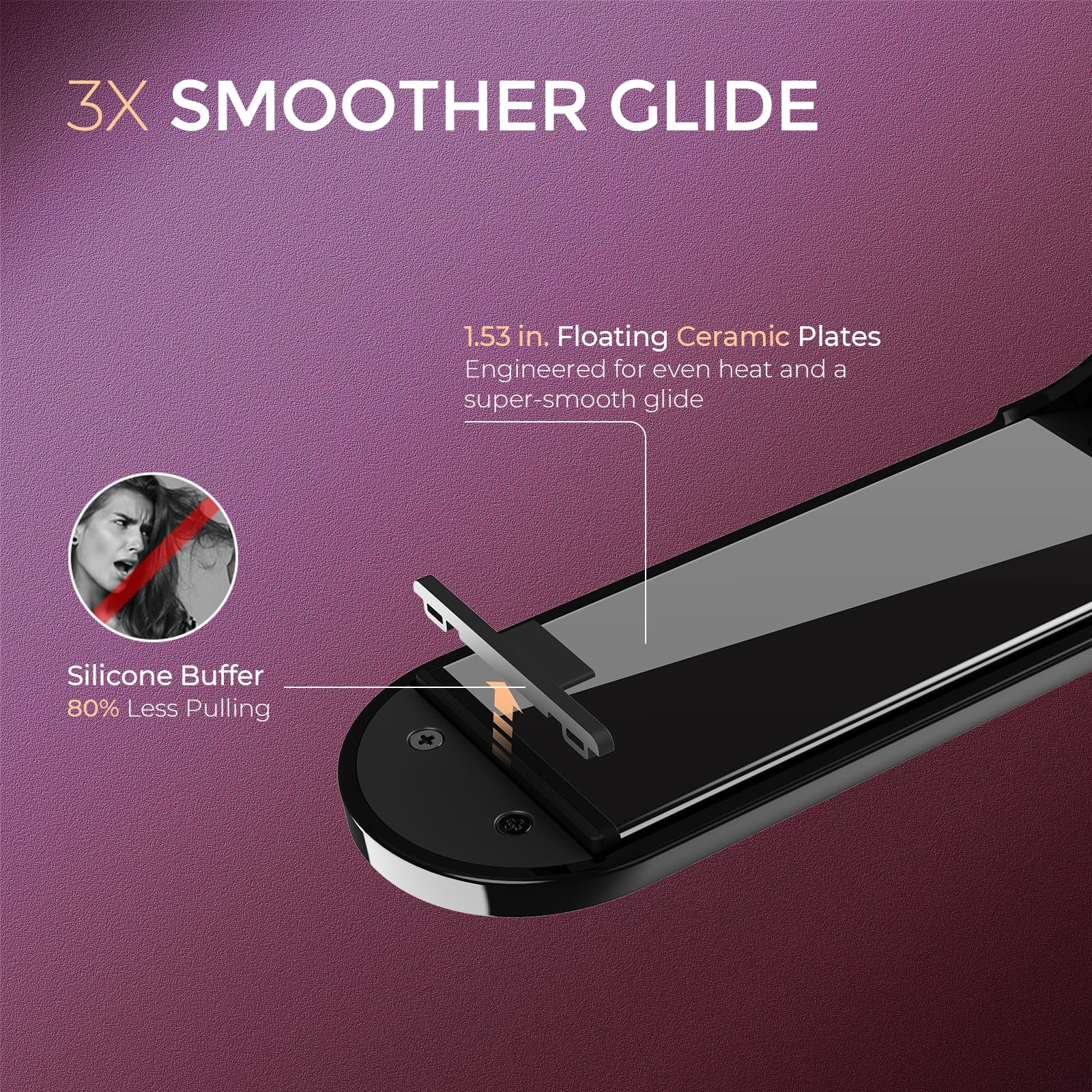 TYMO Flat Iron Brush - 2 in 1 Straightener -6 TYMO Flat Iron Brush - 2 in 1 Straightener -6