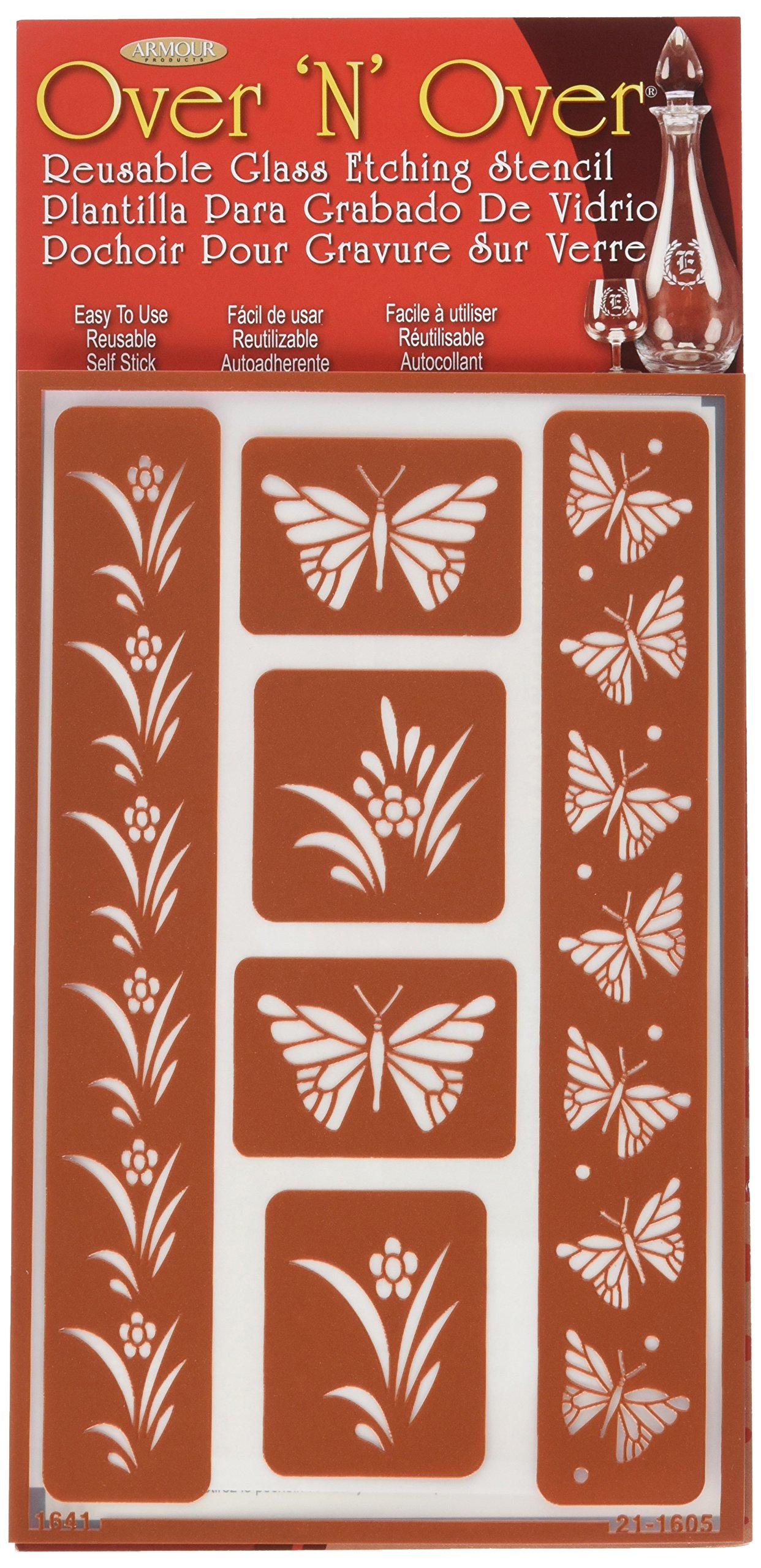 Armour EtchOver N Over Stencil, Butterflies