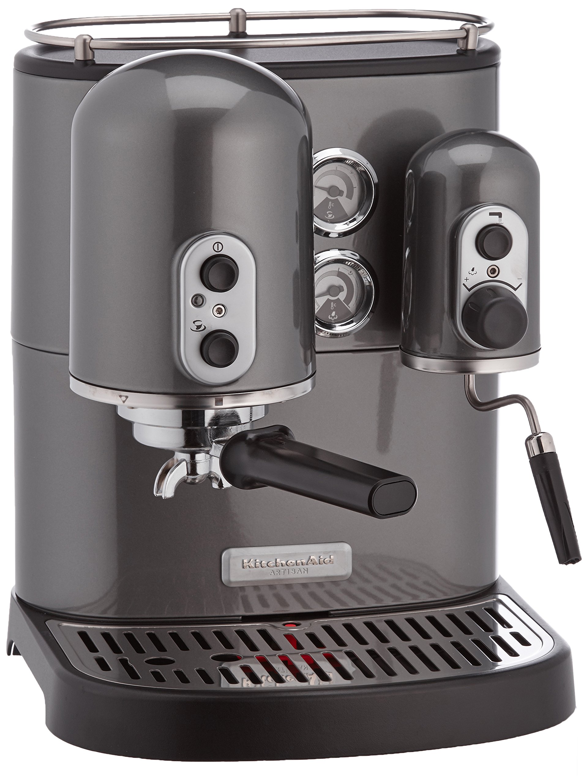 KitchenAid Artisan 5KES100, machine à espresso, gris métal, chauffe-tasse