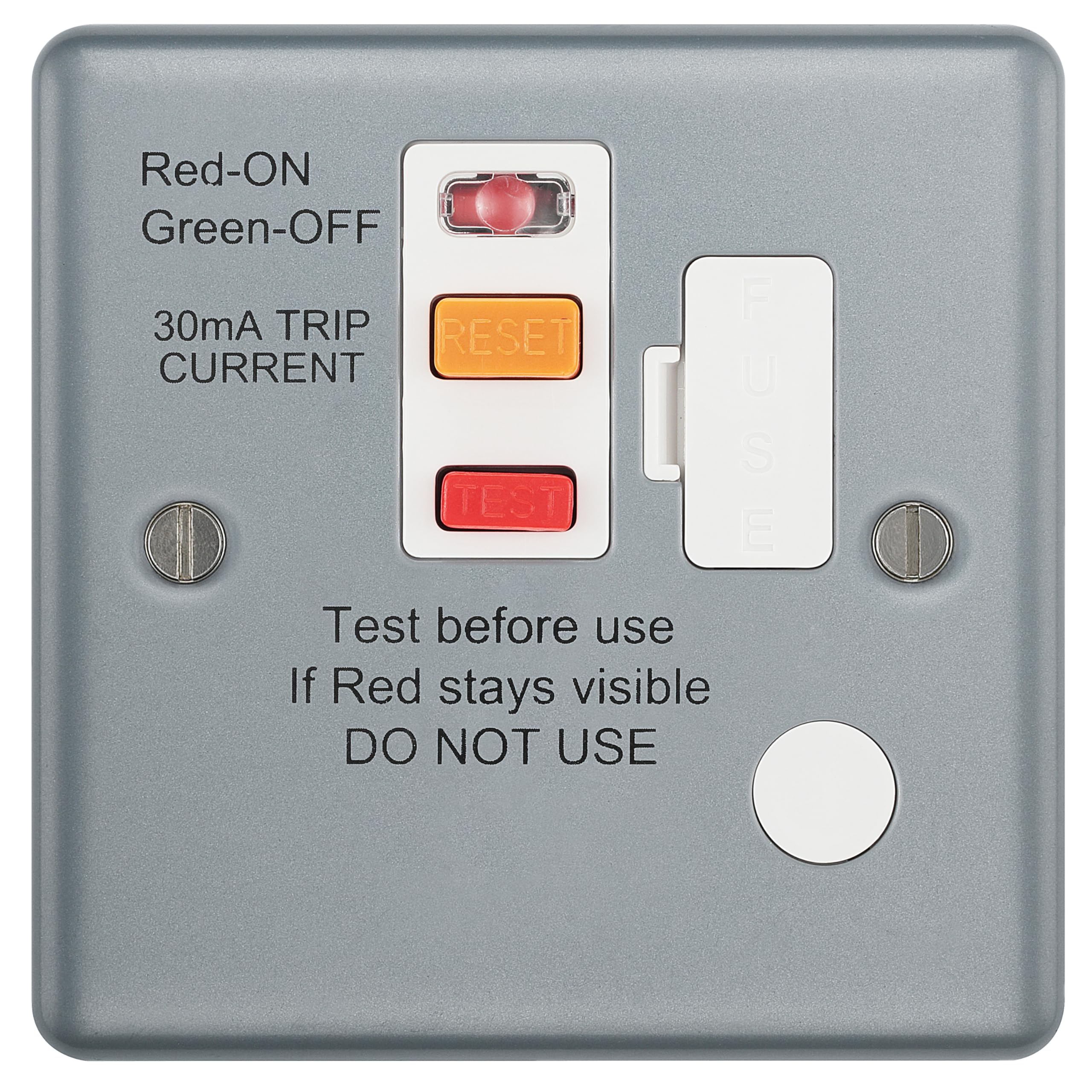 BG Electrical Unswitched Fused Spur Connection Unit with Type A RCD and Flex Outlet, Double Pole, Industrial Flat Profile - Image 4