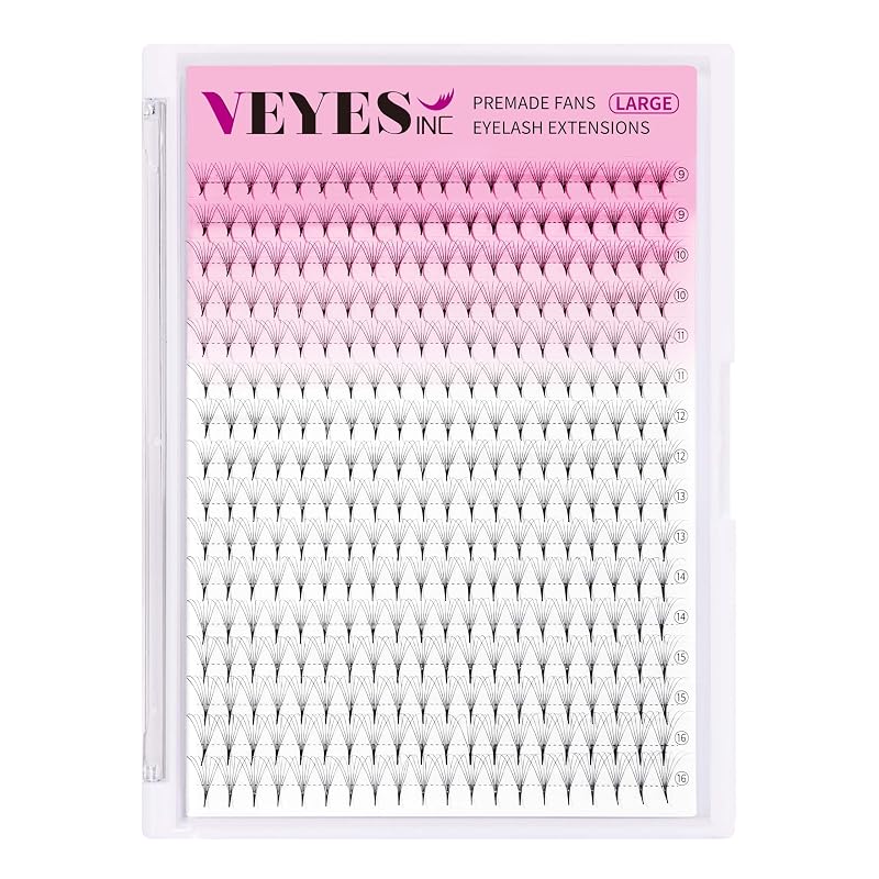 Extensões de cílios em leques pré-montados VEYES INC 7D 0.05 CC, 9–16 mm