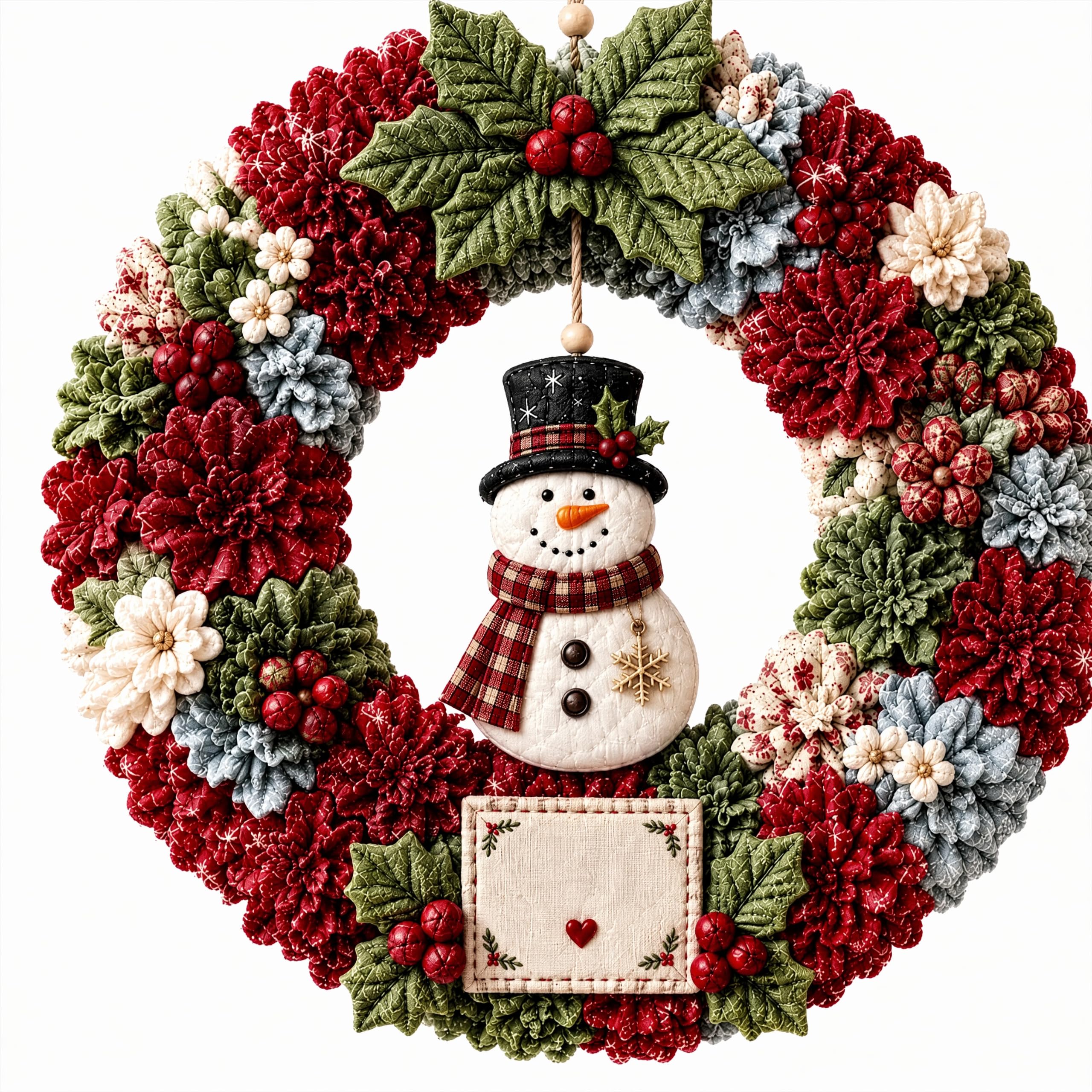 3D Fabric Poke Wreath DIY,Easy Fabric Poke Craft Kit for Beginners
