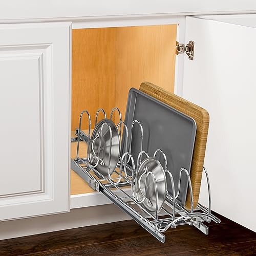 Miniatura 6 de LYNK PROFESSIONAL Organizador de tapa de bandeja deslizante estante organizador de gabinete de cocina extraíble 725 pulgadas de ancho x 21 pulgadas