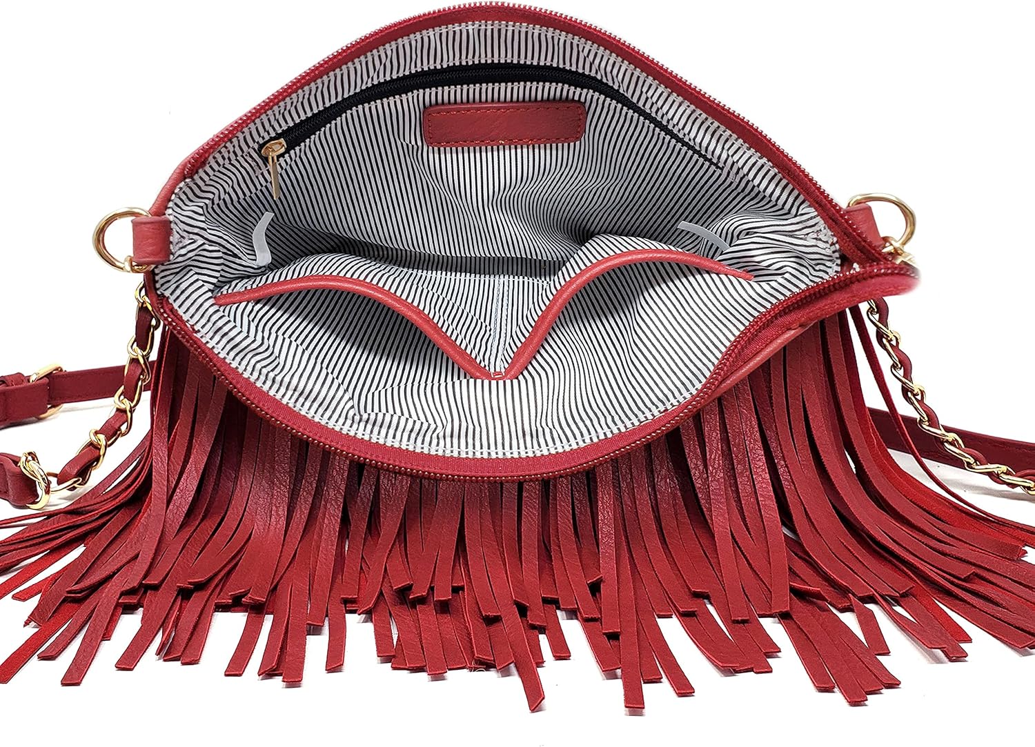 Solene Fringe Crossbody Shoulder Bag with Strap, Tassel Messenger bag, Country Style Western Fringe Purse for Women - Image 8