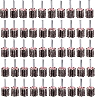 50 Pack Sanding Flap Wheel Set, Mixiflor 1”X 1” X1/4” Aluminum Oxide Abrasive Flap Grinding Wheels for Removing Rust, Deburring, Grinding Polishing