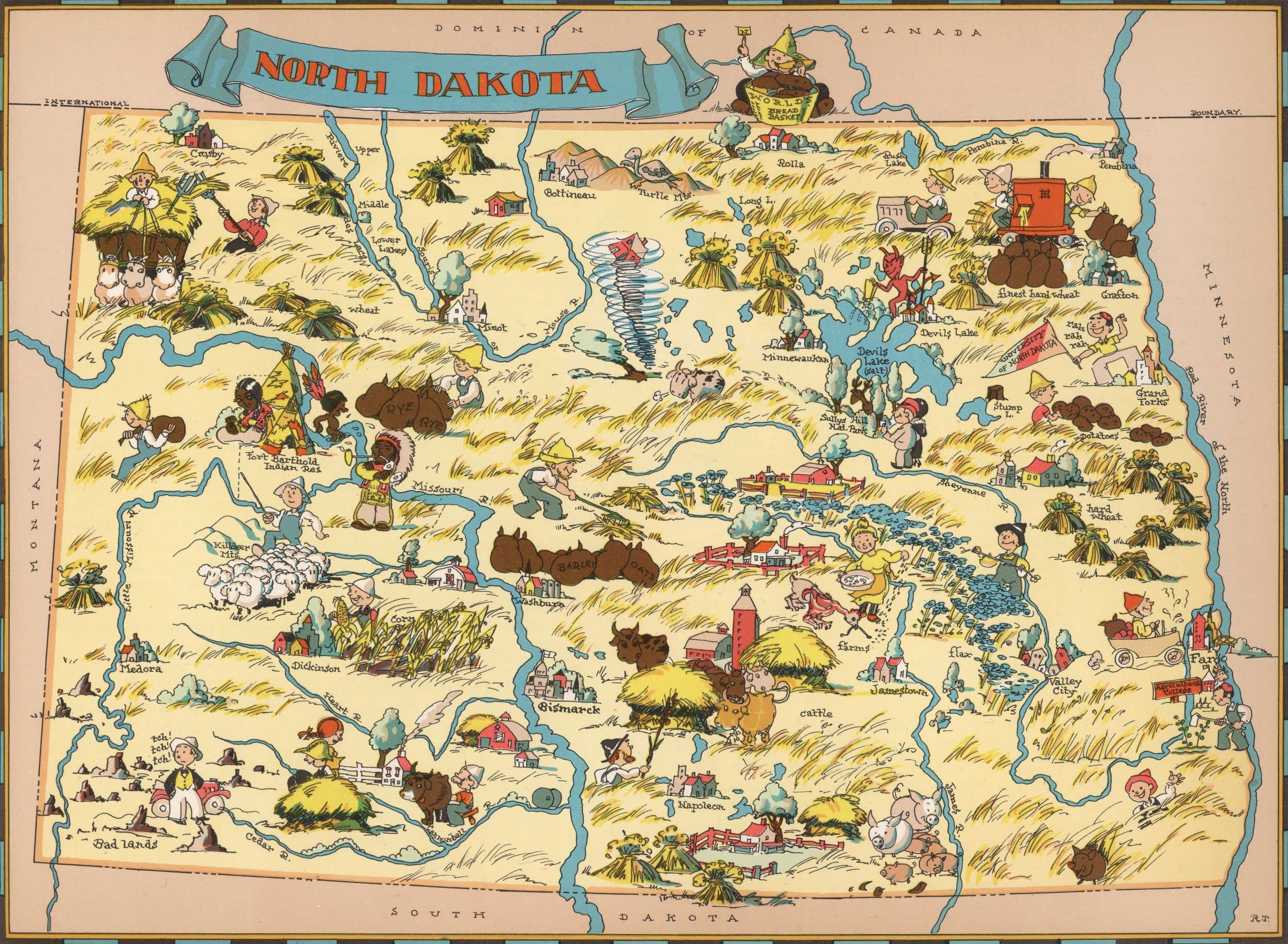 North Dakota Wooden Map Jigsaw Puzzle Toys for Adults USA of State Map Decorate Puzzle Games 500 Piece