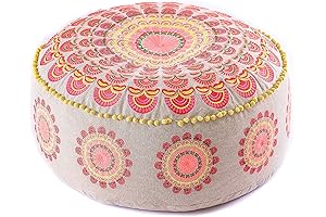 Bohemian Embroidered Pouf Pouffe Footrest Decor