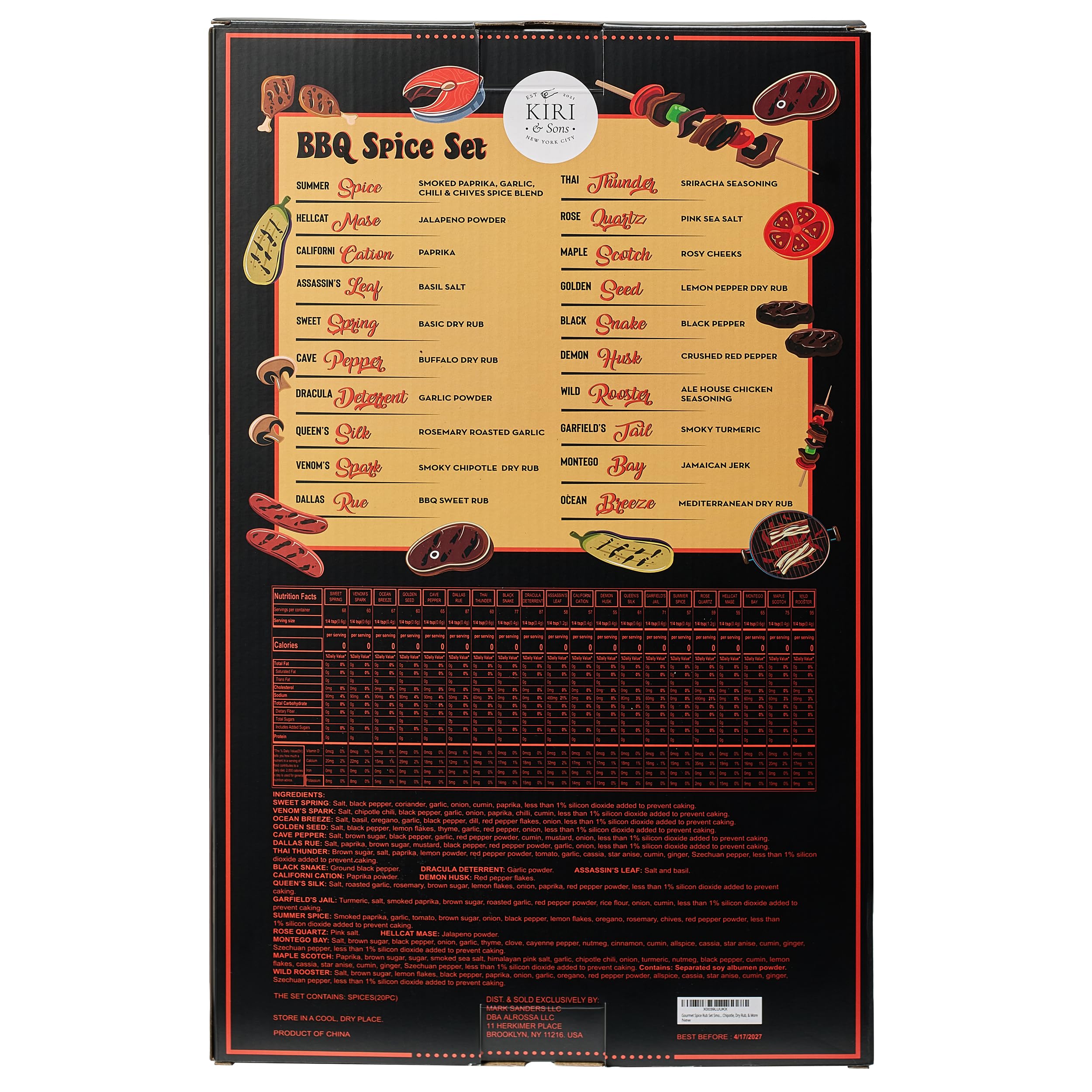 Gran Gourmet Smokehouse - Juego de especias para barbacoa, 35.4 g cada uno, juego de especias y condimentos, regalo para padre, comida al aire libre, sabores incluye chipotle ahumado, frote seco,