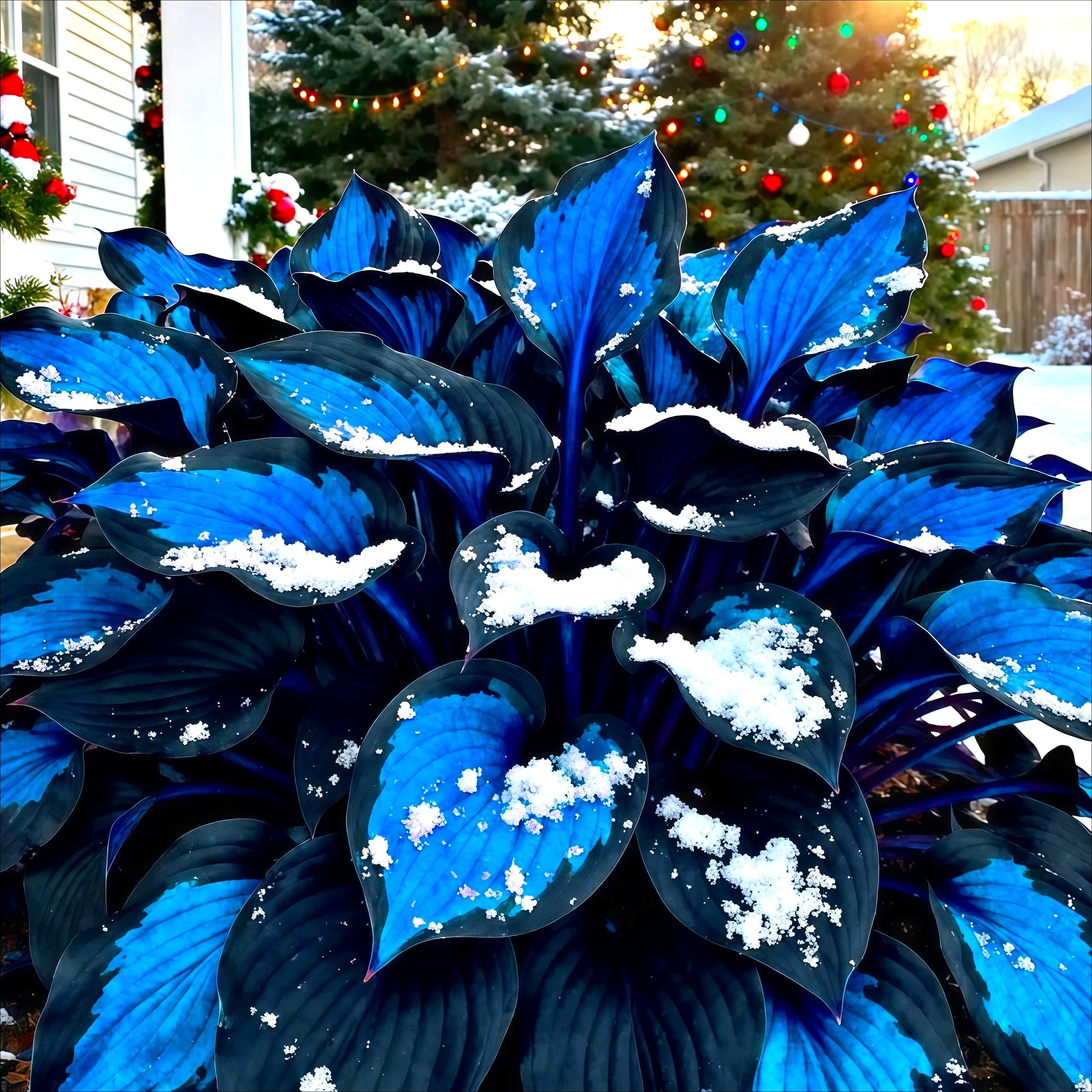 Perennial Hosta Bulbs UK, Fragrant Flowers, Suitable for Garden Plants, Landscape Design, Indoor and Outdoor Potted Plants-4 Bulbs-J