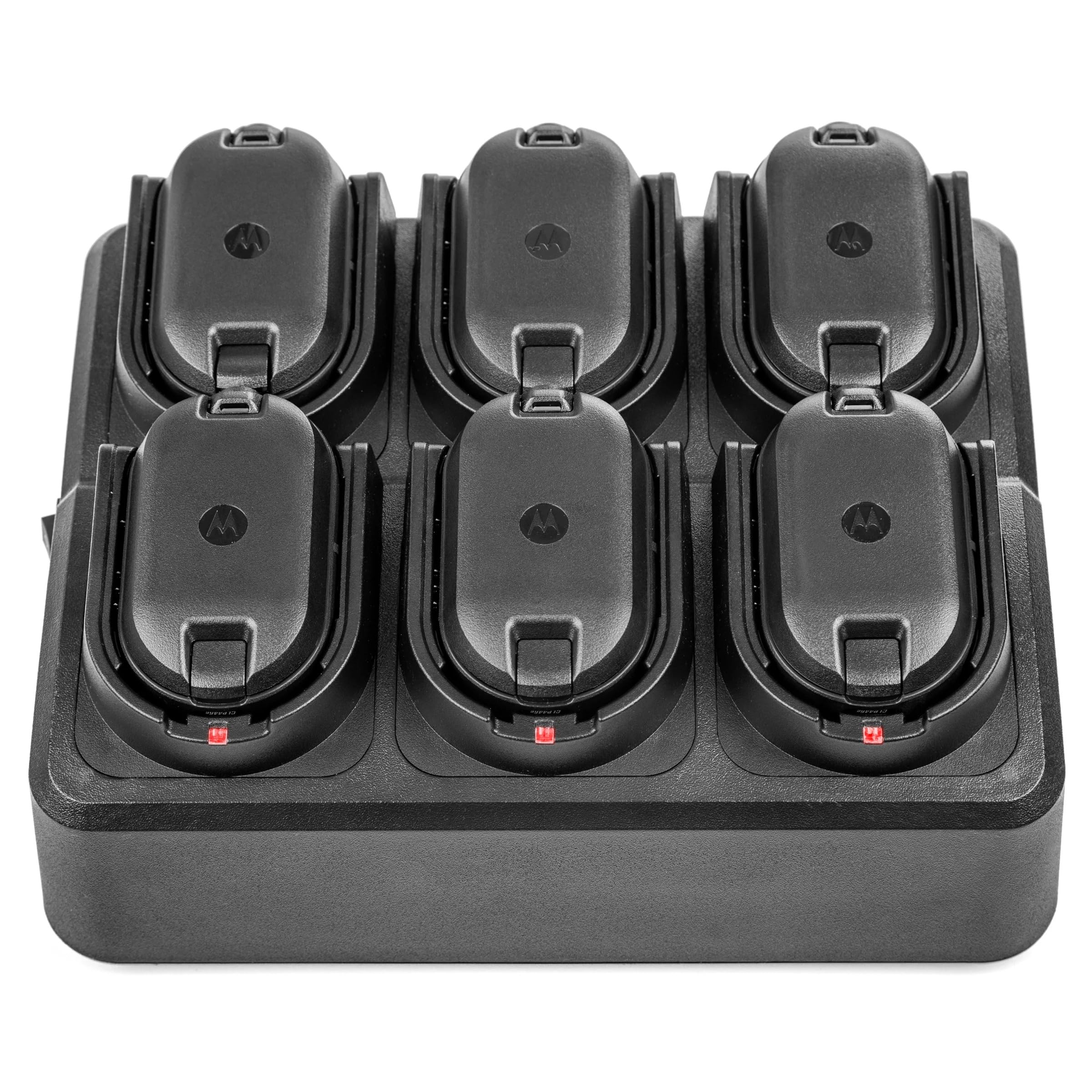 Multi-CLPe 6 szt. ładowarka wielokrotna do Motorola CLPe, stacja ładująca z 2 portami USB (A i C) i bezpośrednim ładowaniem akumulatorów BT-90