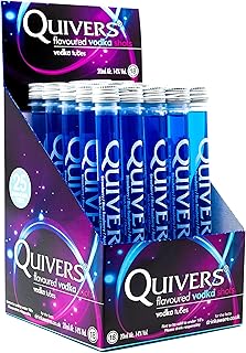 Quivers Blue Raspberry Vodka Shots, 14% ABV, 25 x 20ml