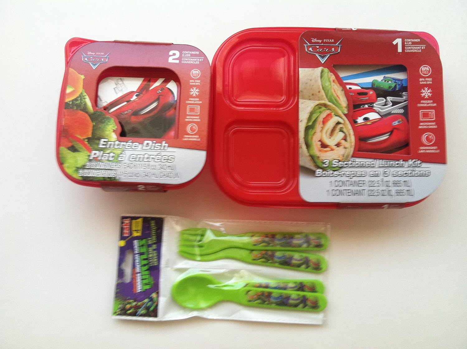 One Disney Pixar Cars 3sectioned Lunch Kit (22.5 Fl Oz, BPA Free