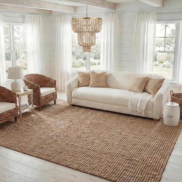 Thick Pile Hand-Woven Jute Rug
