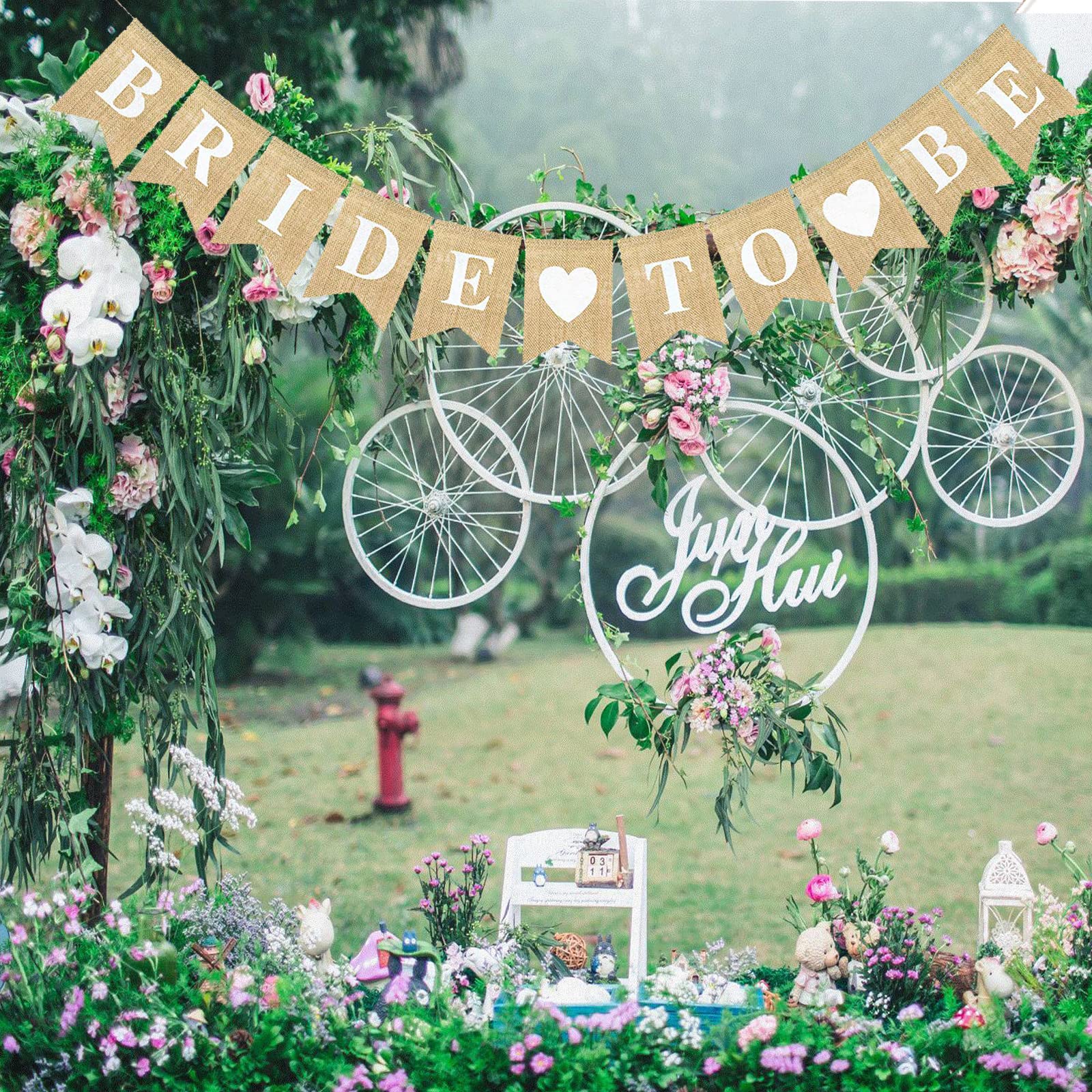 JGA Deko Frauen, qingmeng Bride to Be Girlande Boho, Bride to Be Banner Deko, Wimpelkette Hochzeit, Junggesellinnenabschied, JGA Accessoires Frauen
