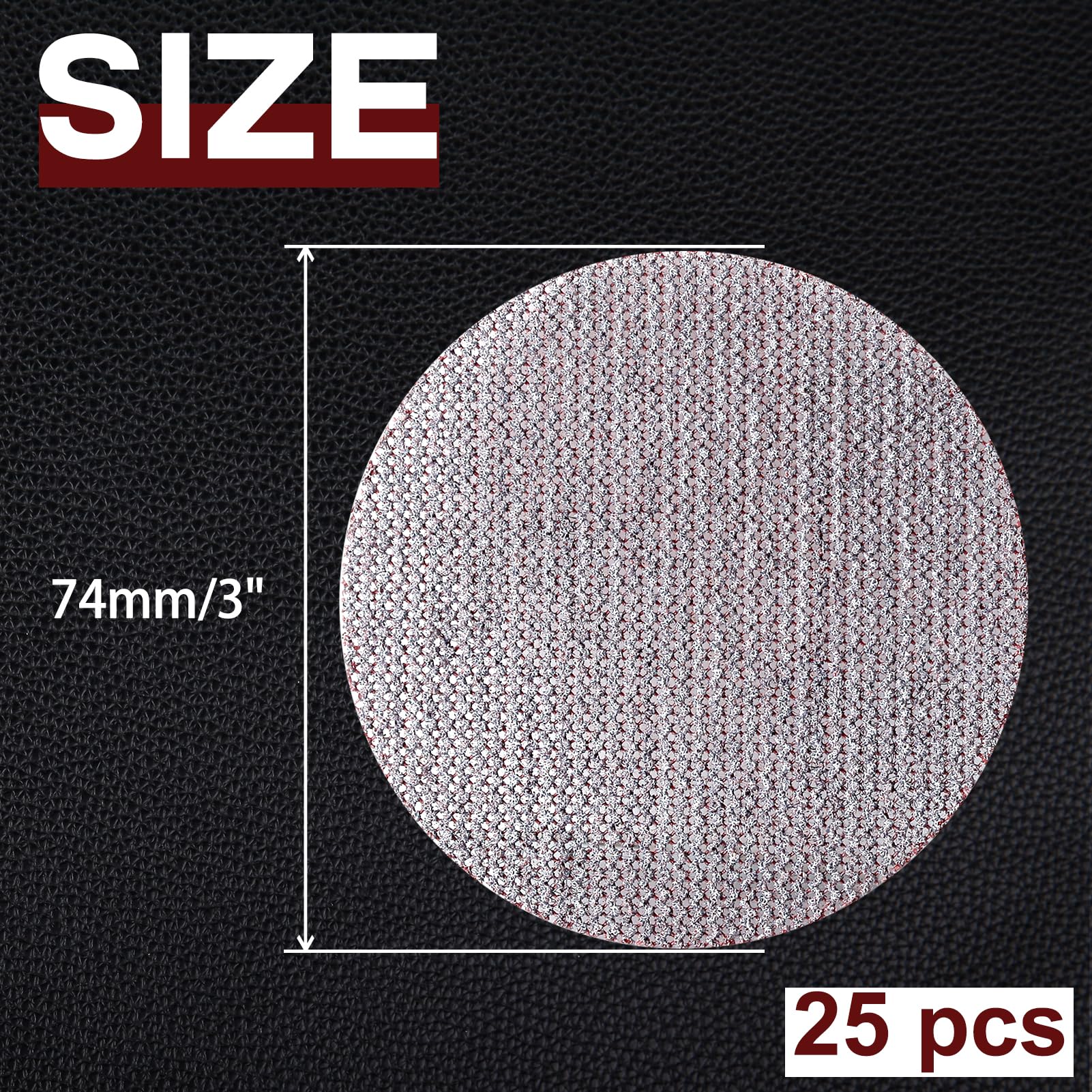 SPEEDWOX Sanding Discs - 25 3" Abrasive Discs -5