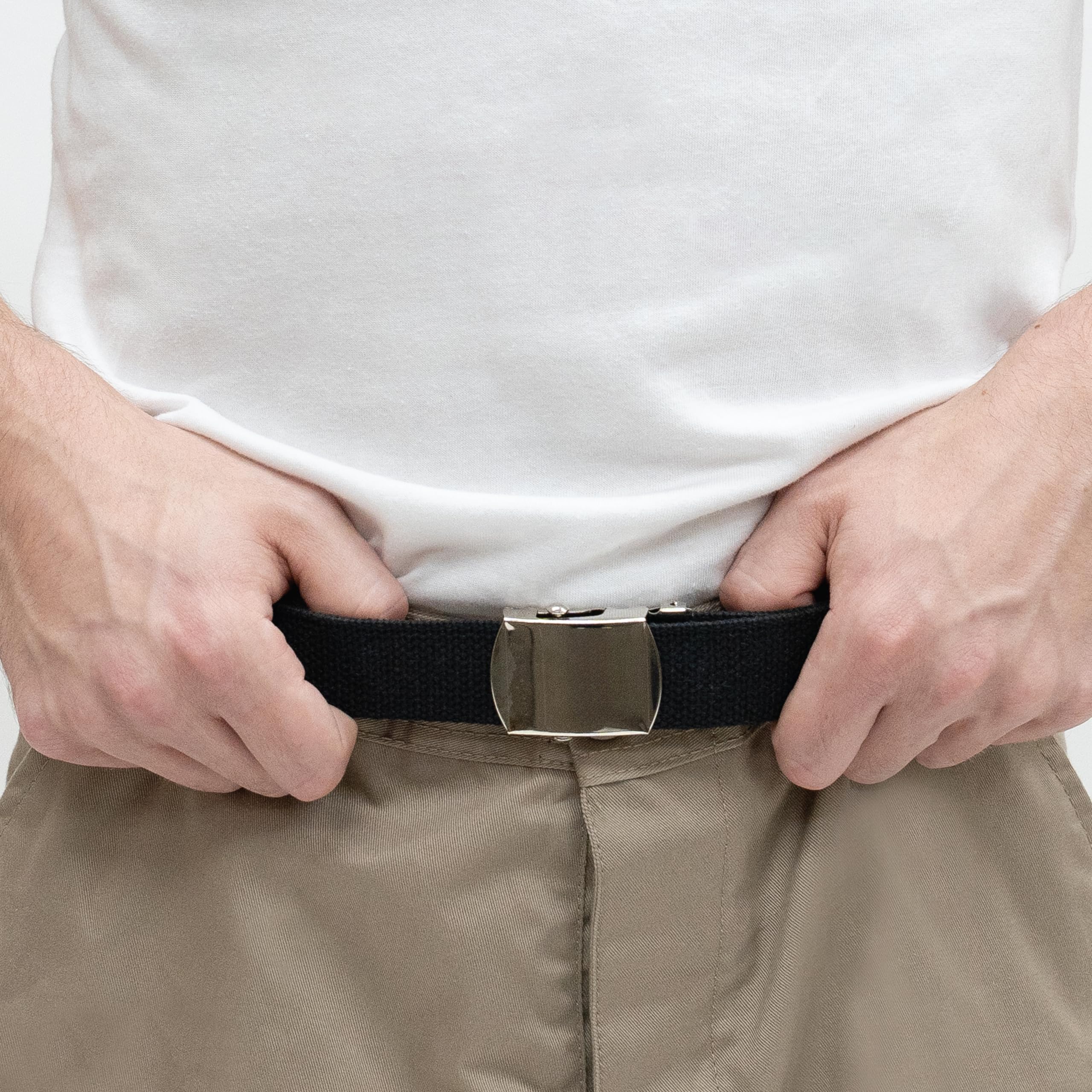 Rothco Web Belts In 3 Pack, Khaki/Navy Blue/Black, 1.25