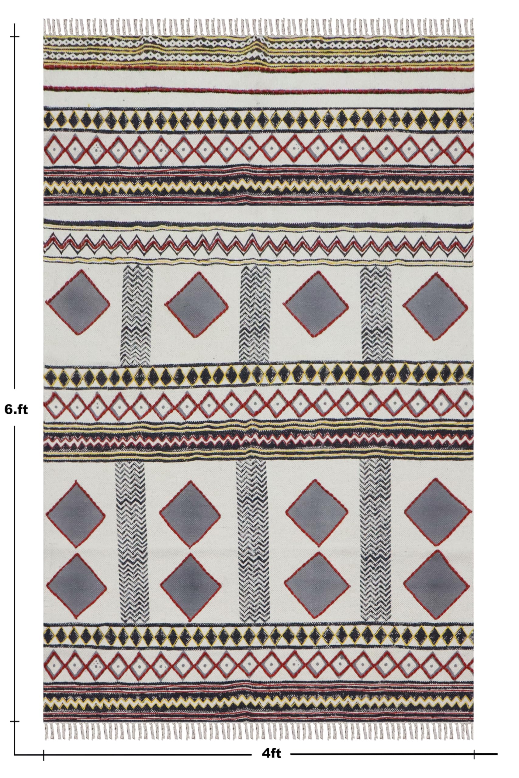 Kelim Teppich, 5 x 50 cm, Boho-Teppich, grau-schwarz, Baumwolle, Dhurrie, marokkanischer Teppich, für drinnen und draußen, Flachgewebe, Teppiche für Zuhause, Foyer, Korridor, Läufer, Hotels,