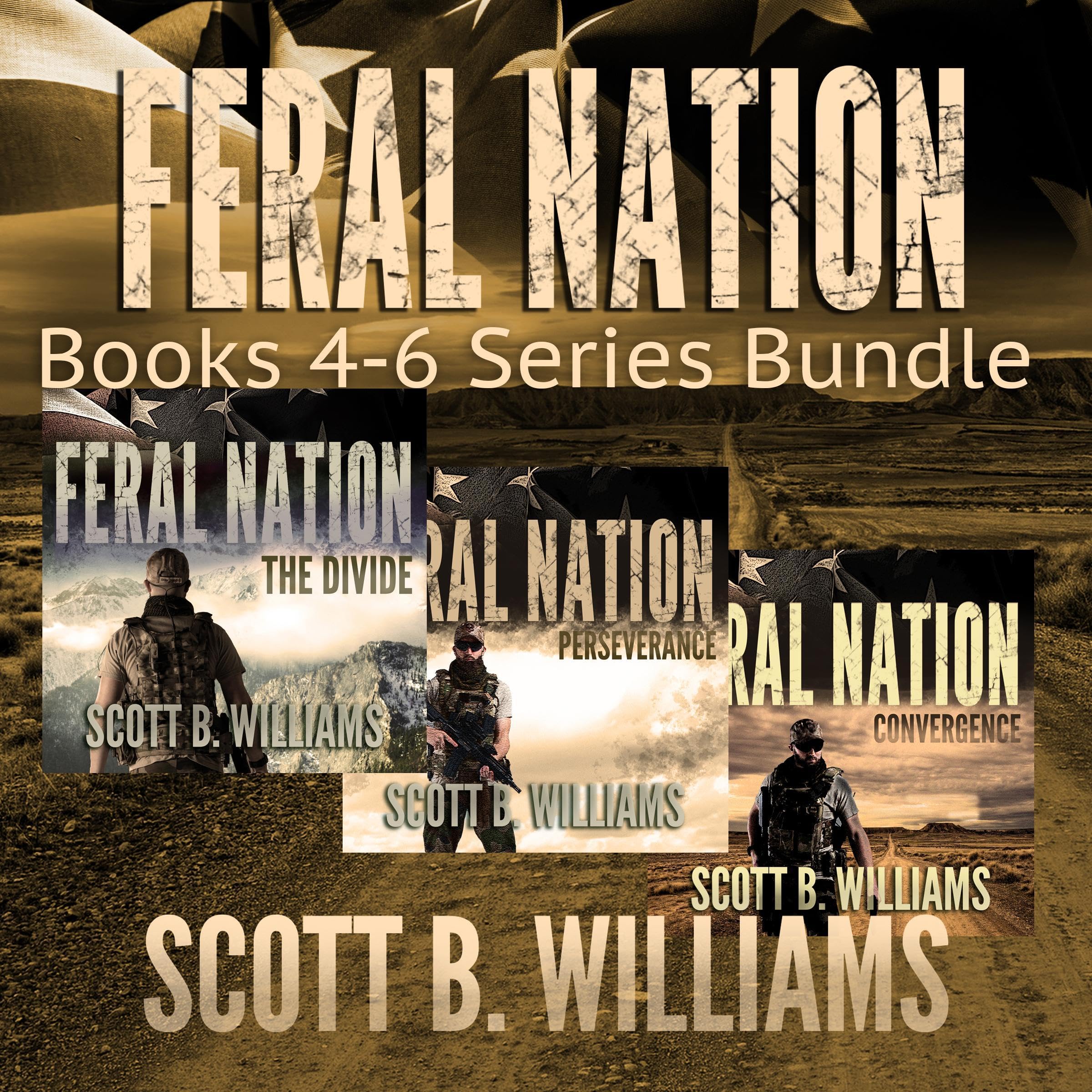 Cover art for Feral Nation Series, Books 4-6