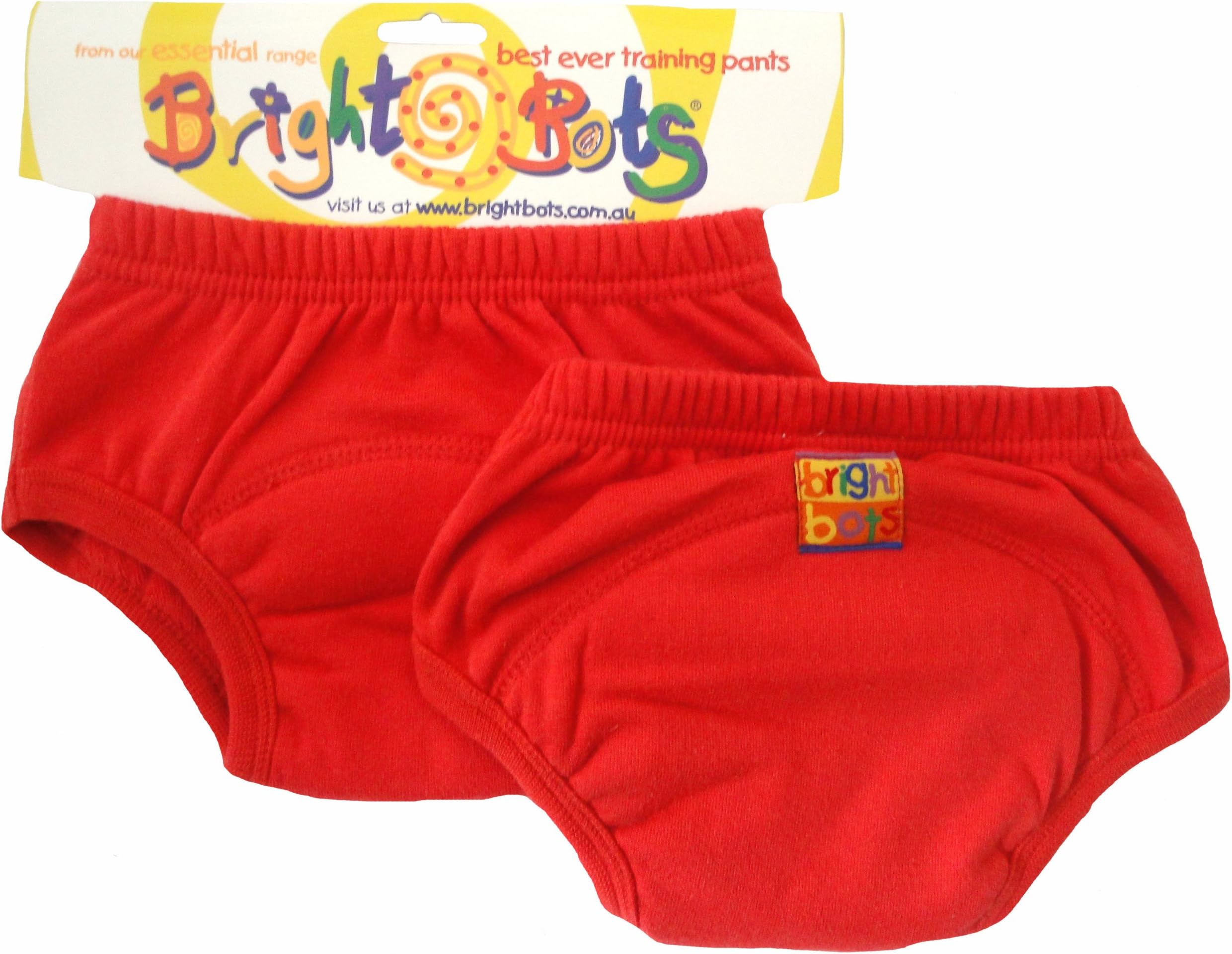 Bright Bots Potty Training Pants with Absorbent and Water Resistant Layer. Bright Pull On Washable Cotton Pants for Toddlers 2 Pack