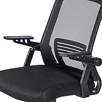 Vista 8 de Techni Mobili, Silla ergonómica negra de malla de oficina