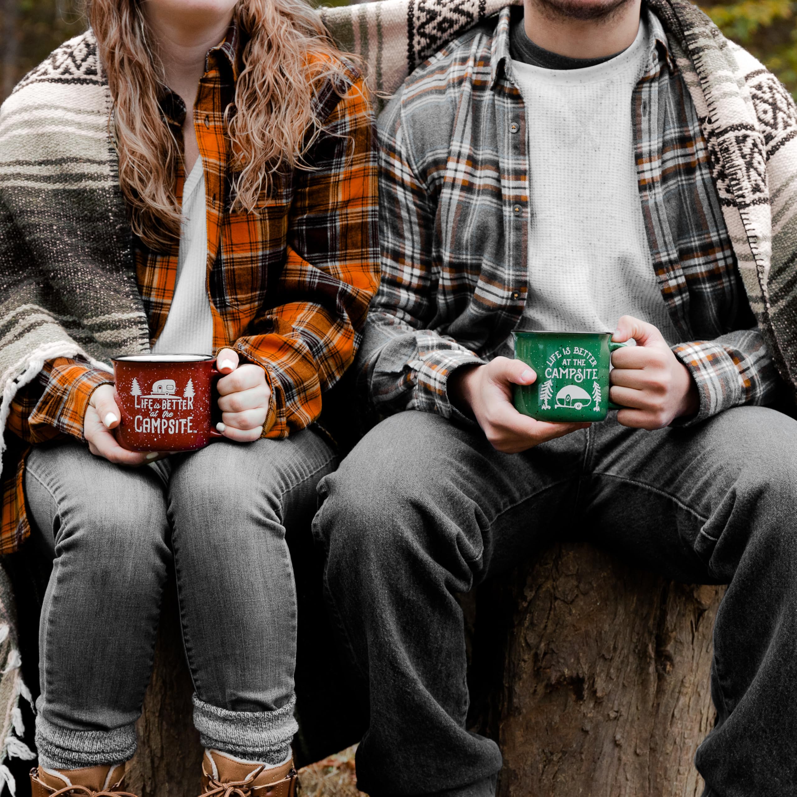 Amazon.com: Camco Life is Better at The Campsite Ceramic Coffee Mug 4-Pack  - Microwave and Dishwasher Safe - Features Camping & RVing Designs - Coffee  Cups Holds 14oz. (53357) : Home & Kitchen